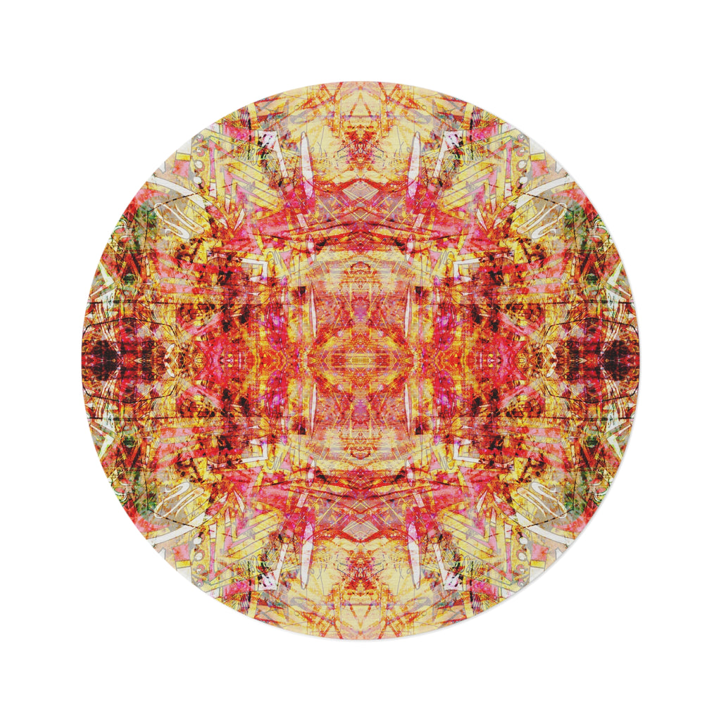 Beau If Ful M8 Round Rug — Vibrant Abstract Mandala Floor Mat