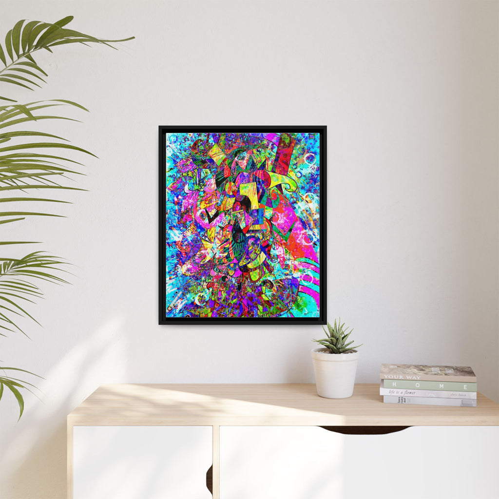 Love Monster Matte Canvas, Framed (Multi-color)