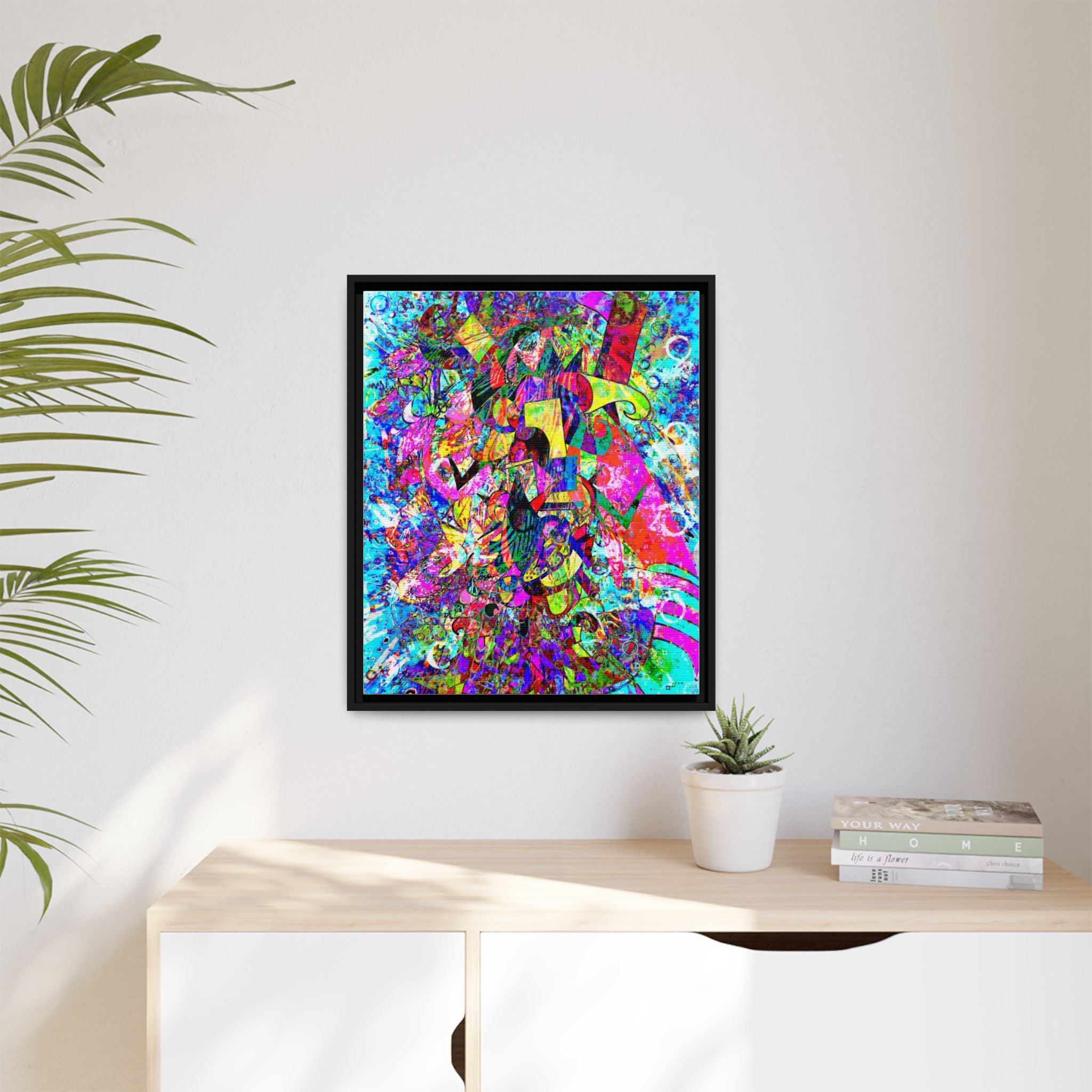 Love Monster Matte Canvas, Framed (Multi-color)