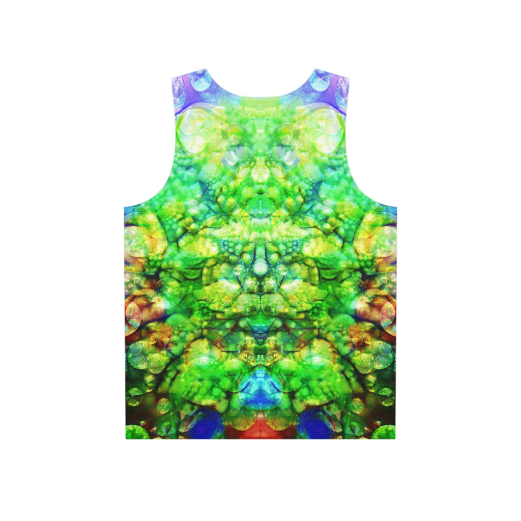BASS IMMORTAL 30 - Psychedelic Green Marble Tank — Men's All-Over Print Festival Tank