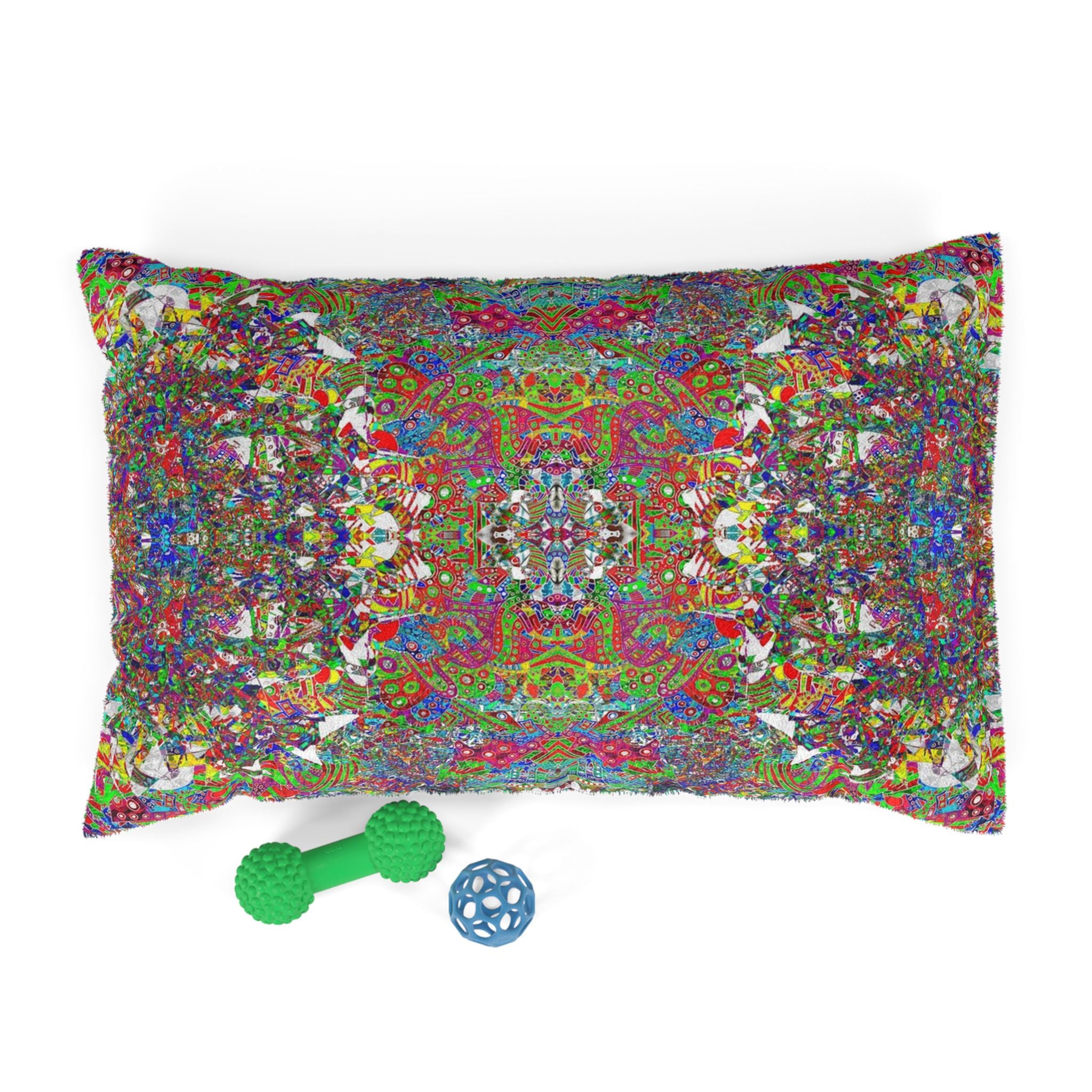 D Tizzle - Colorful Kaleidoscope Pet Bed - Vibrant Abstract Dog & Cat Cushion