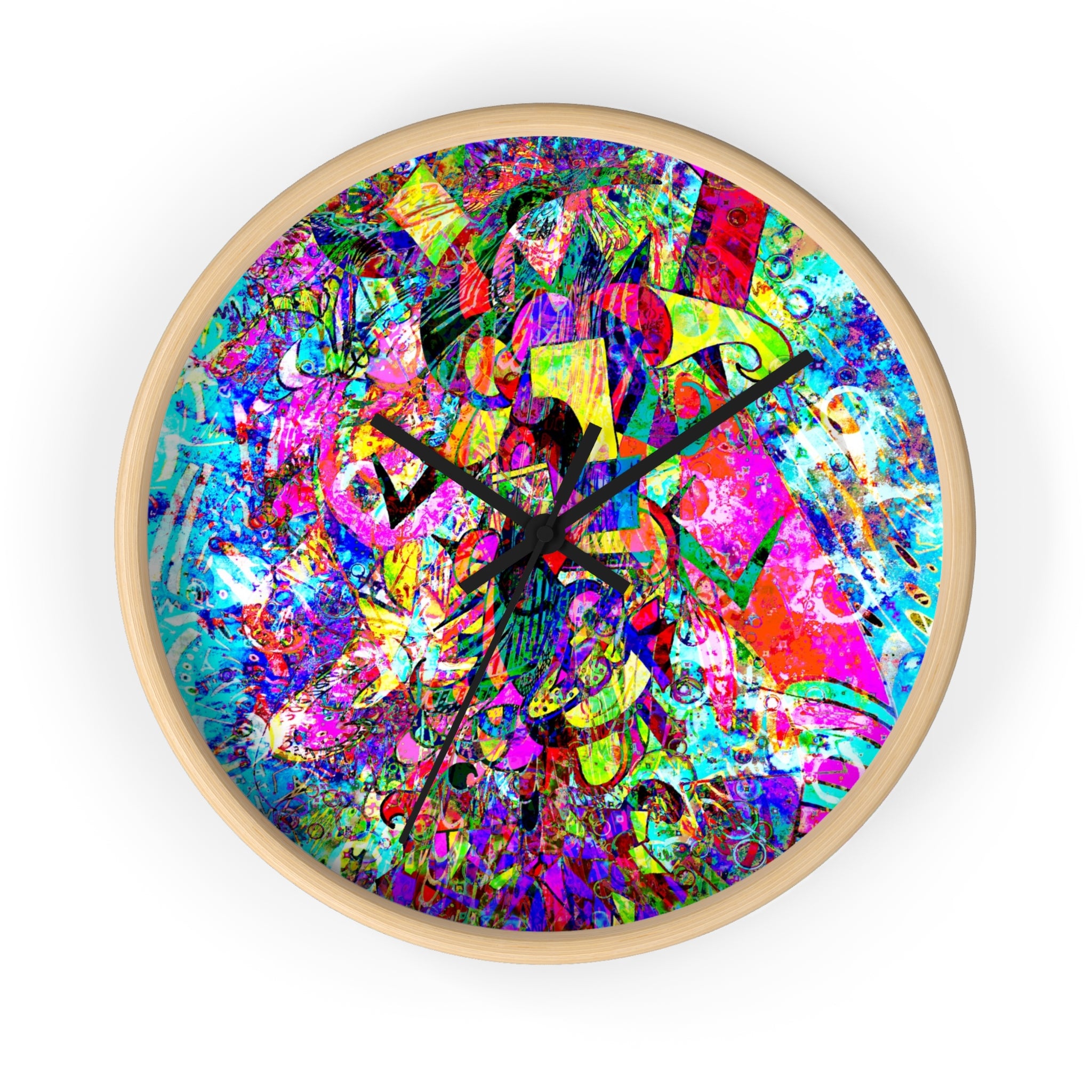 Love Monster - Psychedelic Abstract Wall Clock — Vibrant Colorful Art Clock