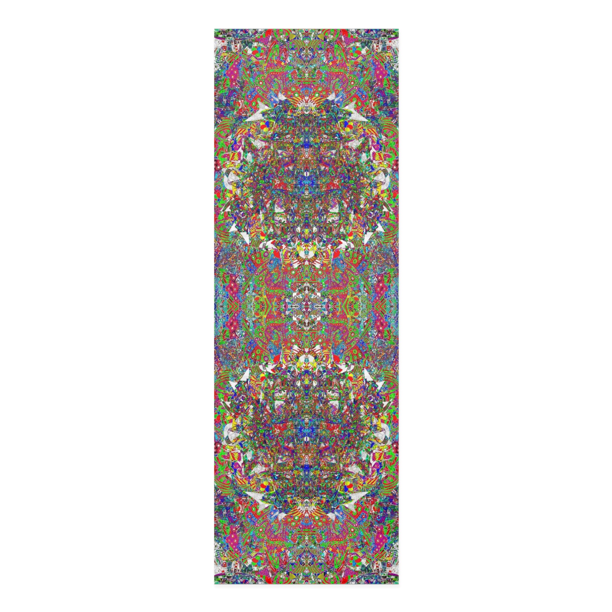 D Tizzle Psychedelic Mandala Foam Yoga Mat — Colorful Abstract Meditation Mat