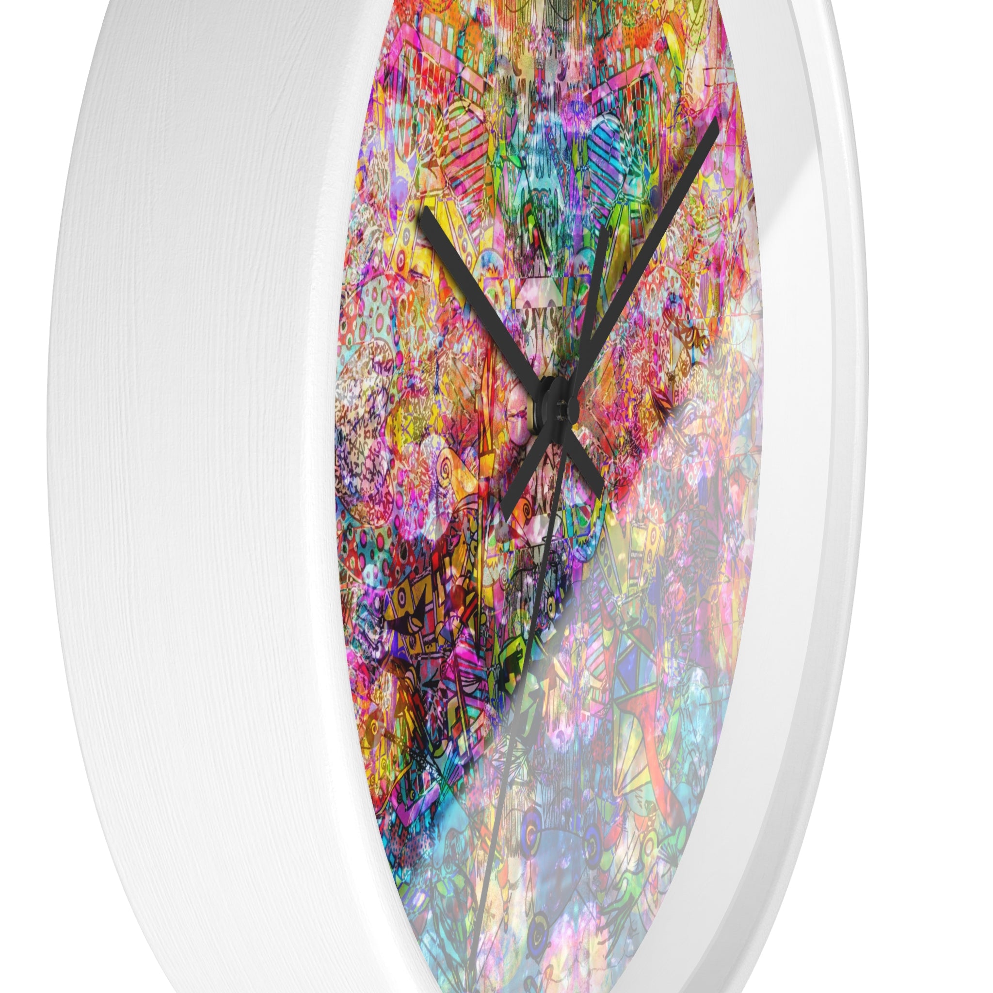 Dance Like There's No Tomorrow - Vibrant  Wall Clock — Colorful Abstract Art Timepiece