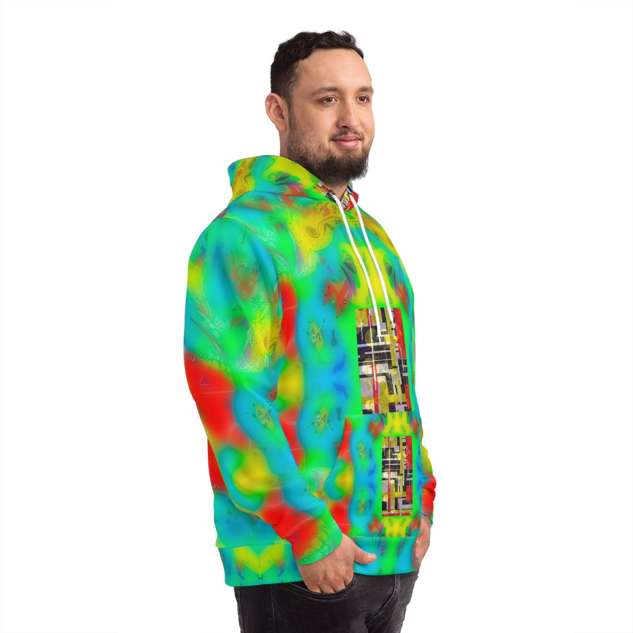 Super Novelty 453 - Psychedelic Tie-Dye Hoodie — Vibrant Abstract Graphic Pullover