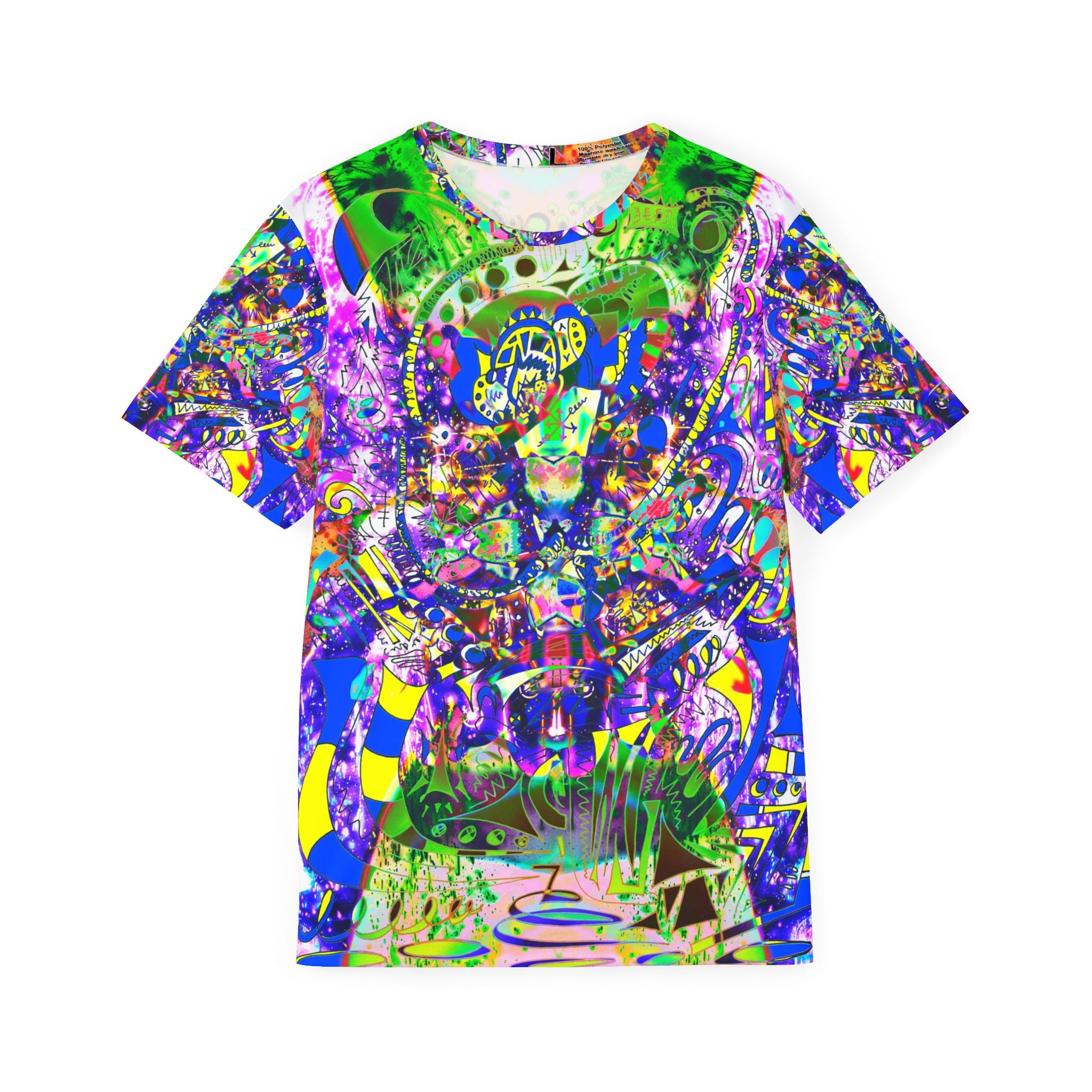 Alien Darkness 9 Psychedelic All-Over Print Men’s Jersey — Neon Abstract Love