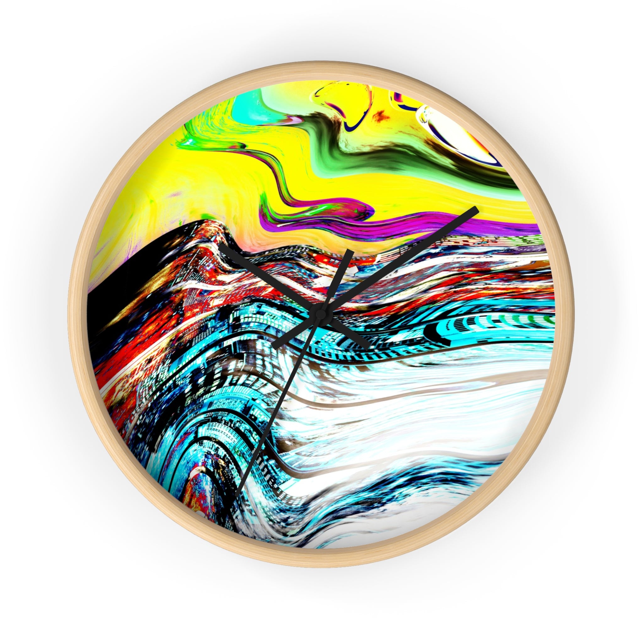 Slip And Slide Wall Clock — Colorful Modern Home Decor