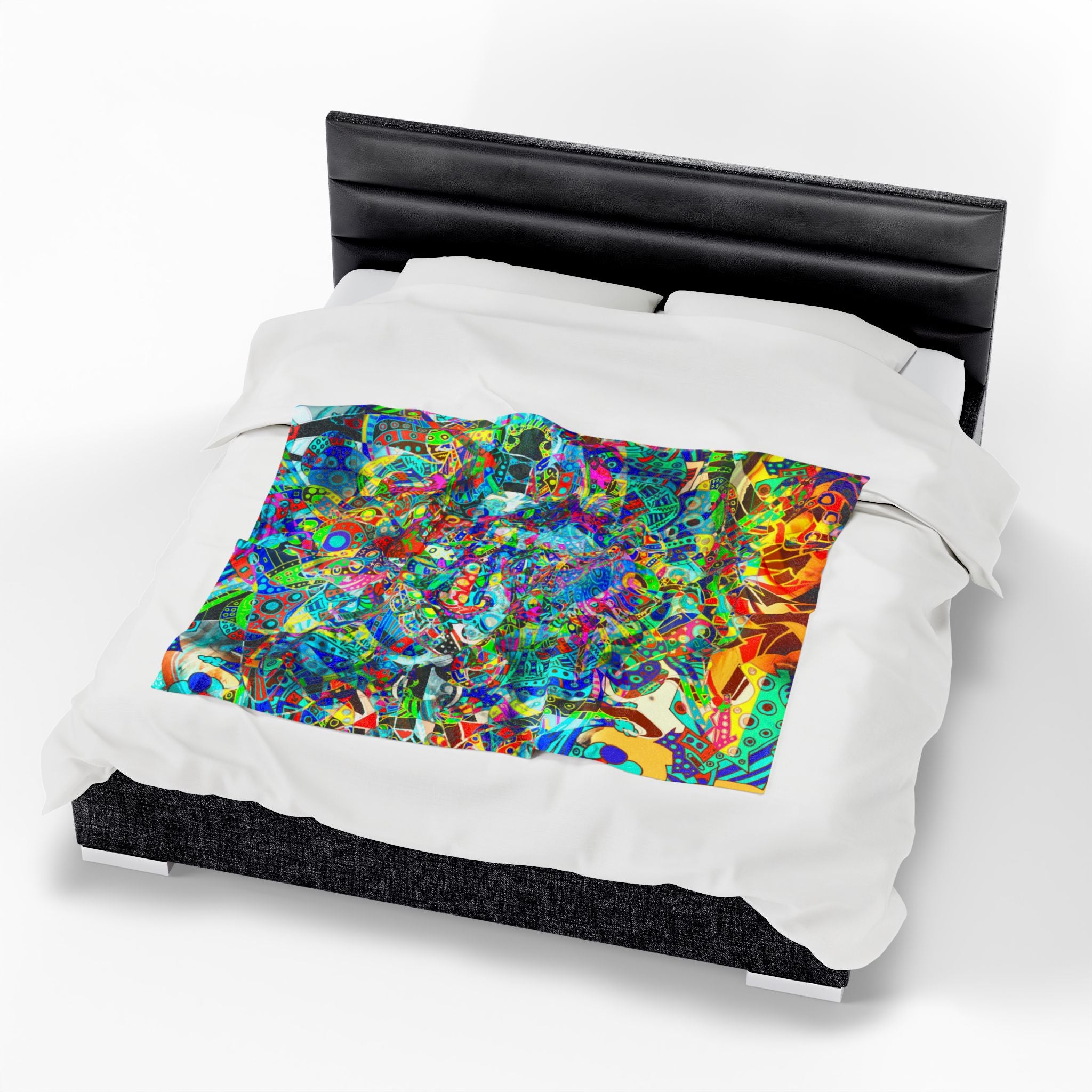 HYPERDIMENSIONAL SURFER Plush Blanket — Psychedelic Abstract Throw