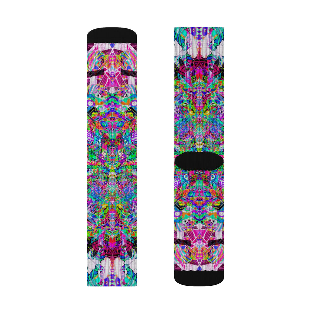 Floating Forever 2 Socks — Vibrant Tie-Dye Pattern Crew Socks