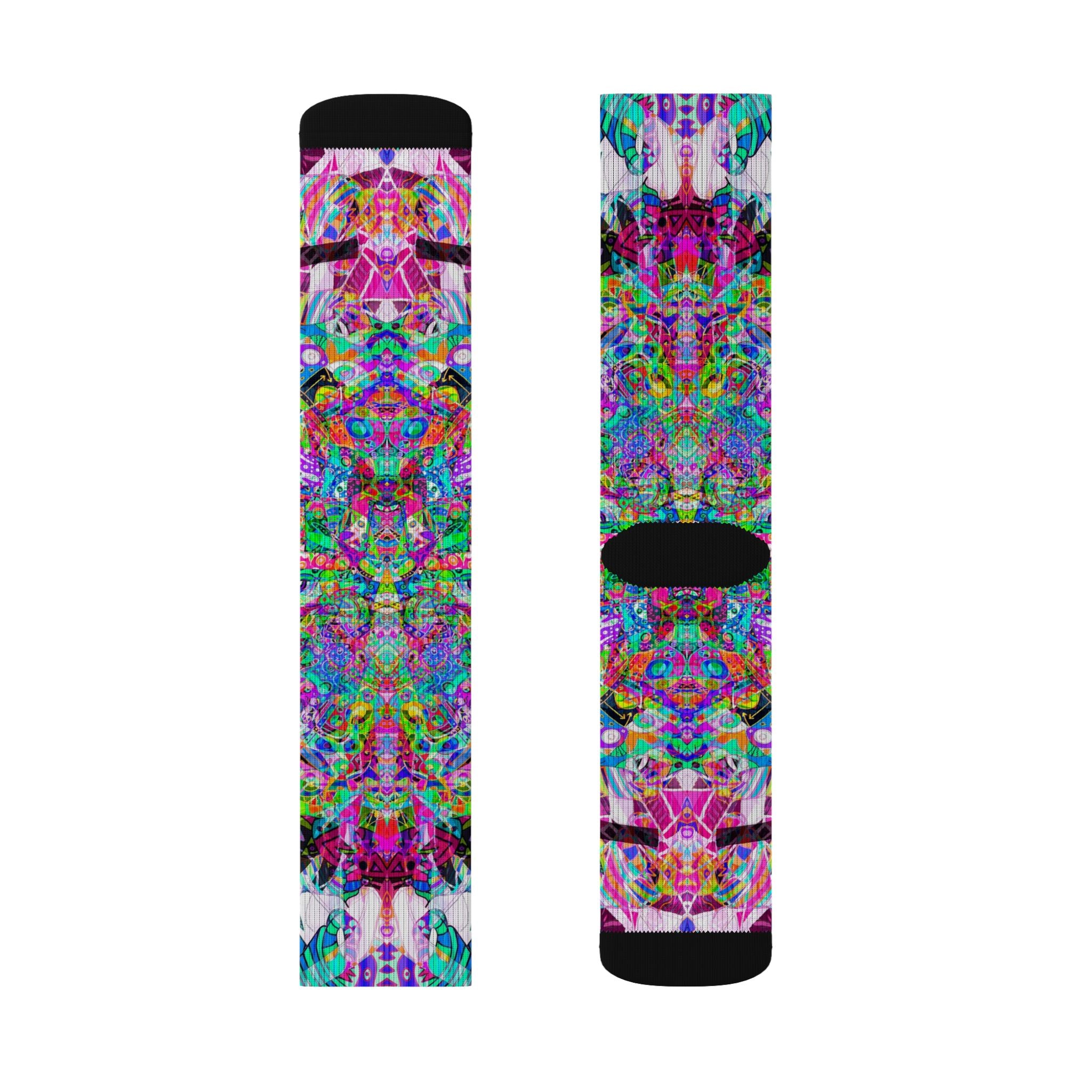 Floating Forever 2 Socks — Vibrant Tie-Dye Pattern Crew Socks