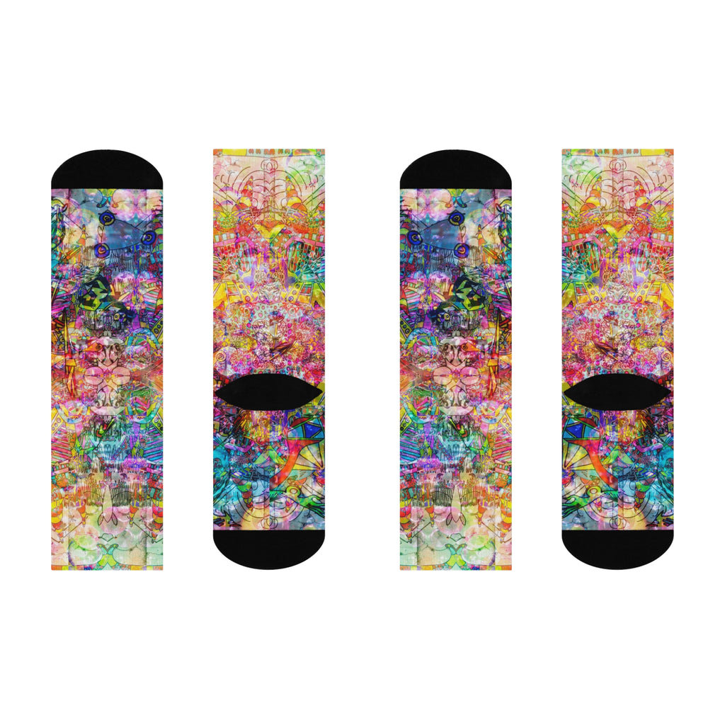 Dance Like There's No Tomorrow Crew Socks — Cushioned Art Pattern