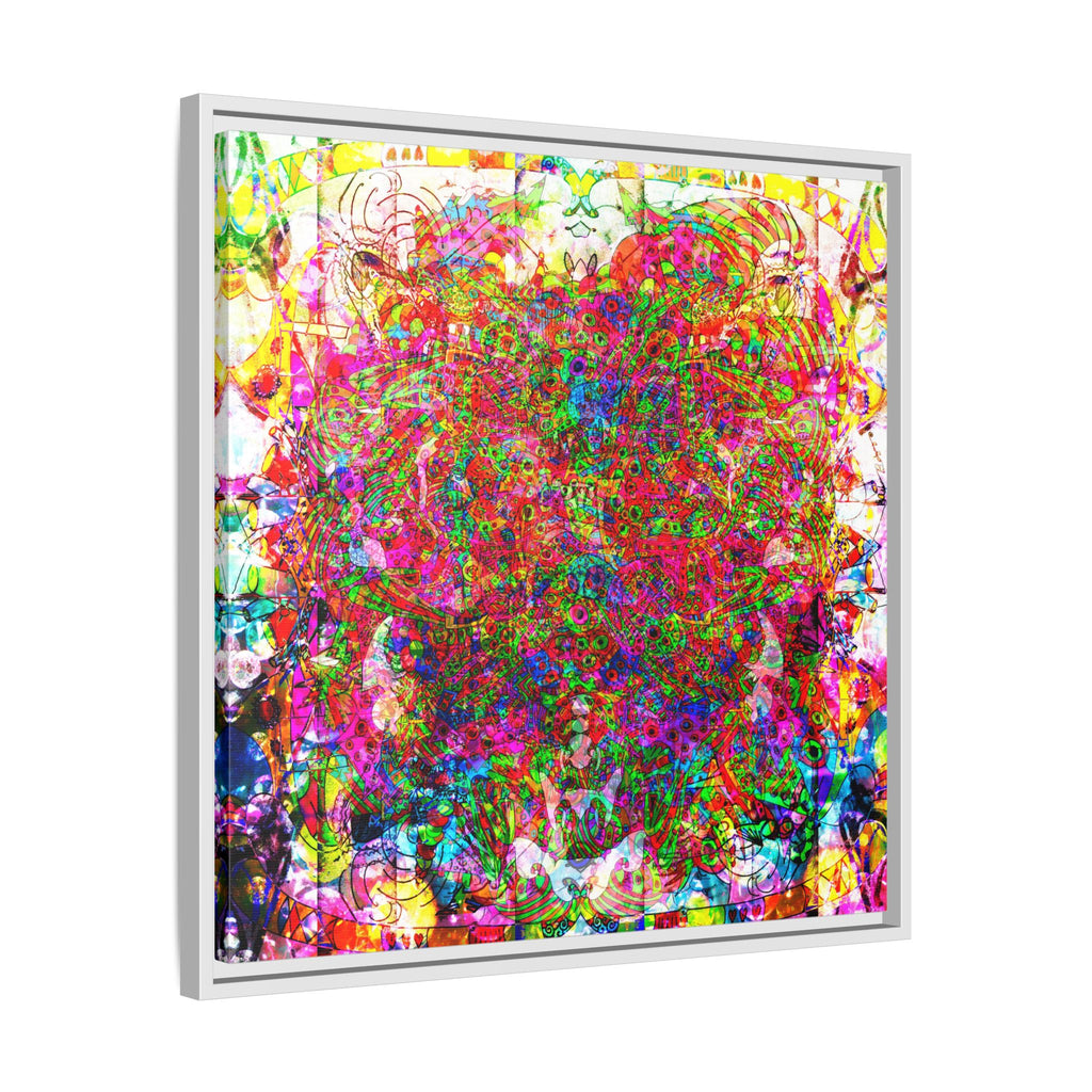 Neon Swirl Party Extravaganza Canvas Art — Vibrant Kaleidoscope Wall Print