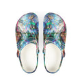 Mega Millionz Abstract Watercolor Garden Clogs — Colorful EVA Foam Slip-On Shoes