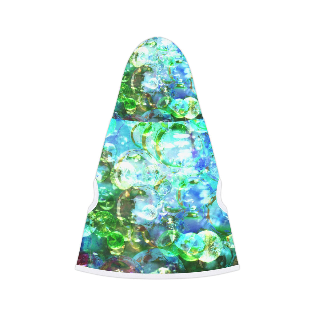 Bubbles Galore 7 Pet Hoodie — Aqua Blue Bubble Print Dog & Cat Hoodie