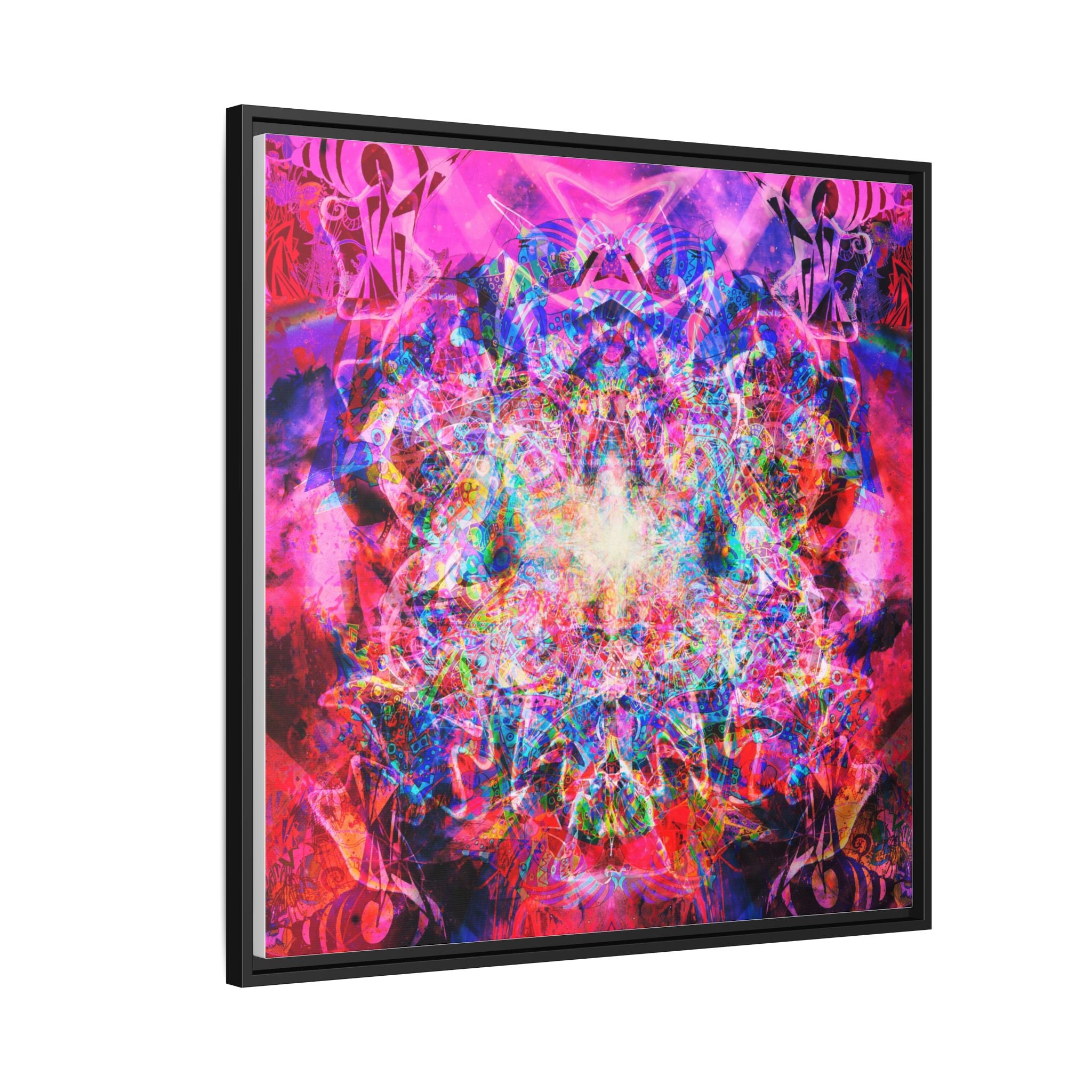 Arashaya Framed Canvas — Vibrant Psychedelic Wall Art