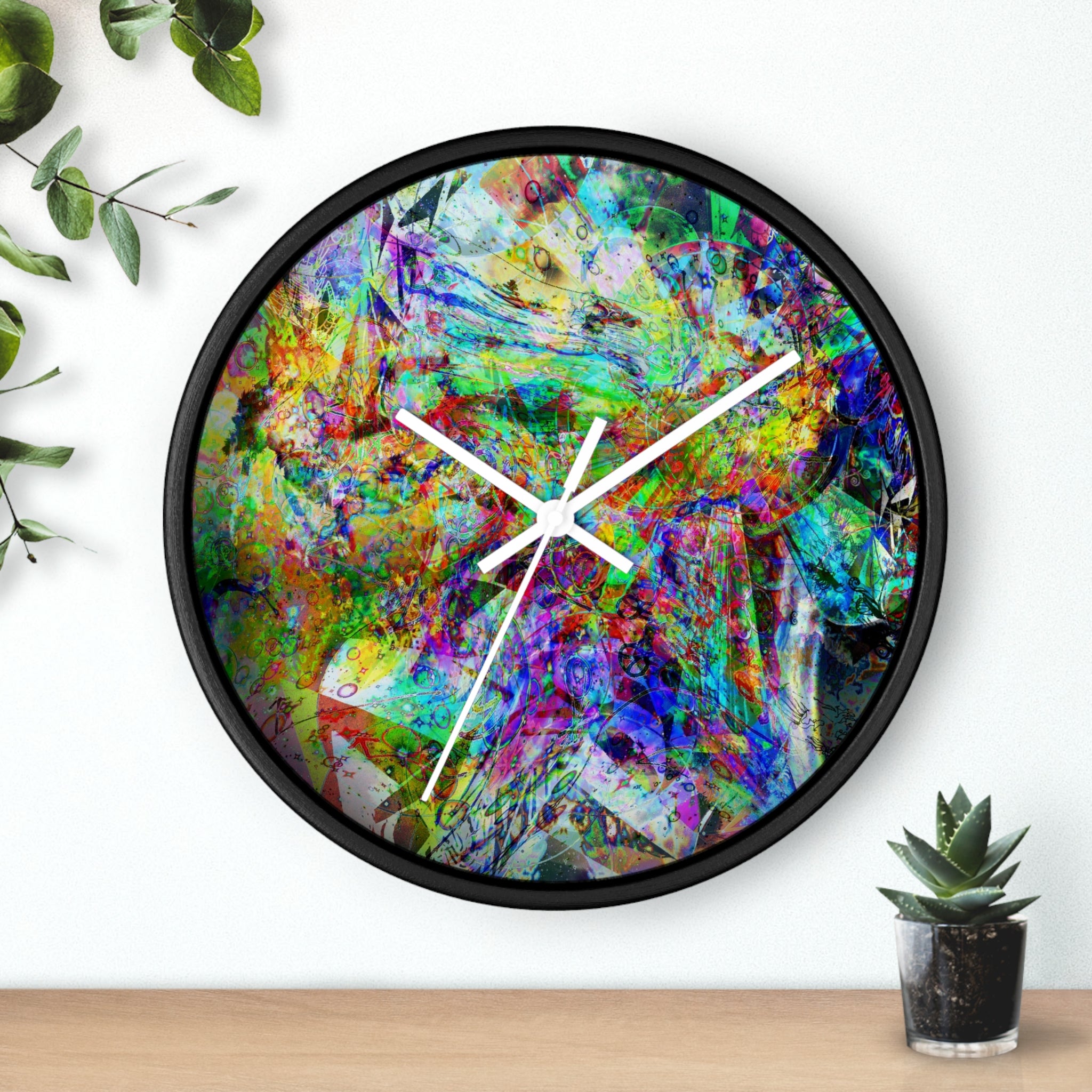 Barfing Beautifully Wall Clock — Colorful Art Timepiece