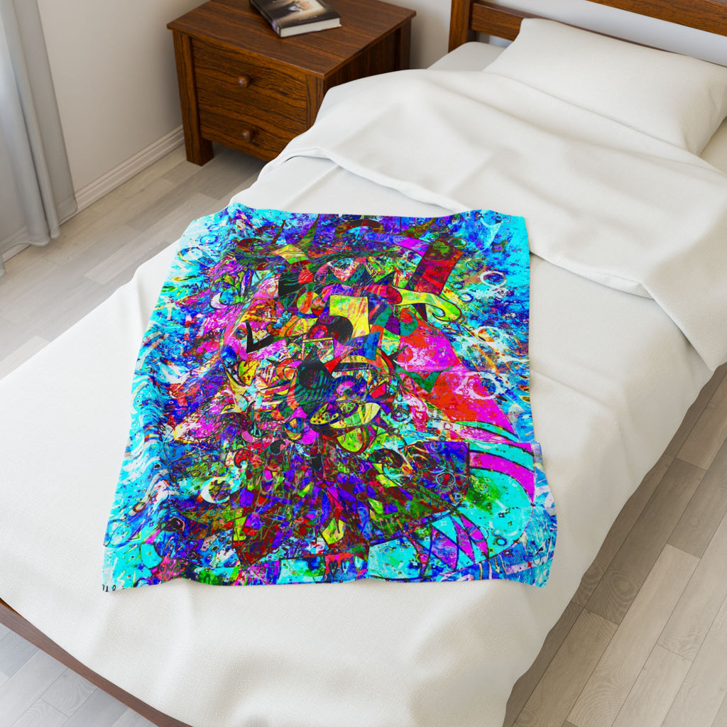 Love Monster Plush Blanket — Vibrant Psychedelic Throw for Home & Gifts