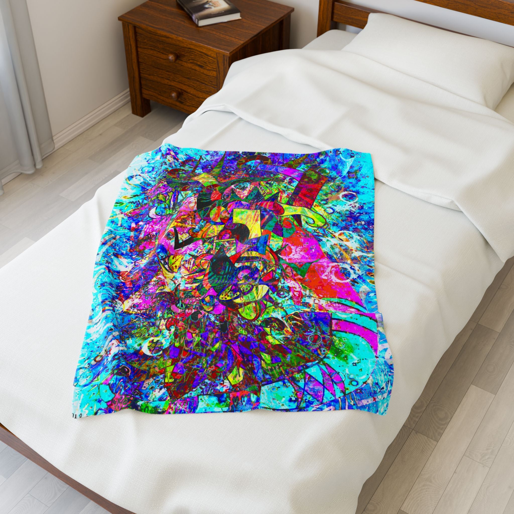 Love Monster Plush Blanket — Vibrant Psychedelic Throw for Home & Gifts