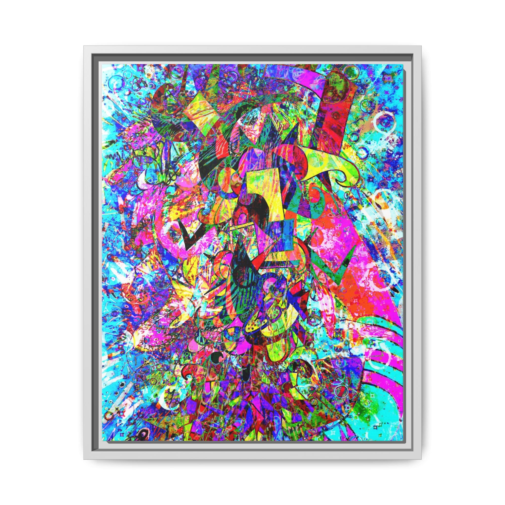 Love Monster Matte Canvas, Framed (Multi-color)