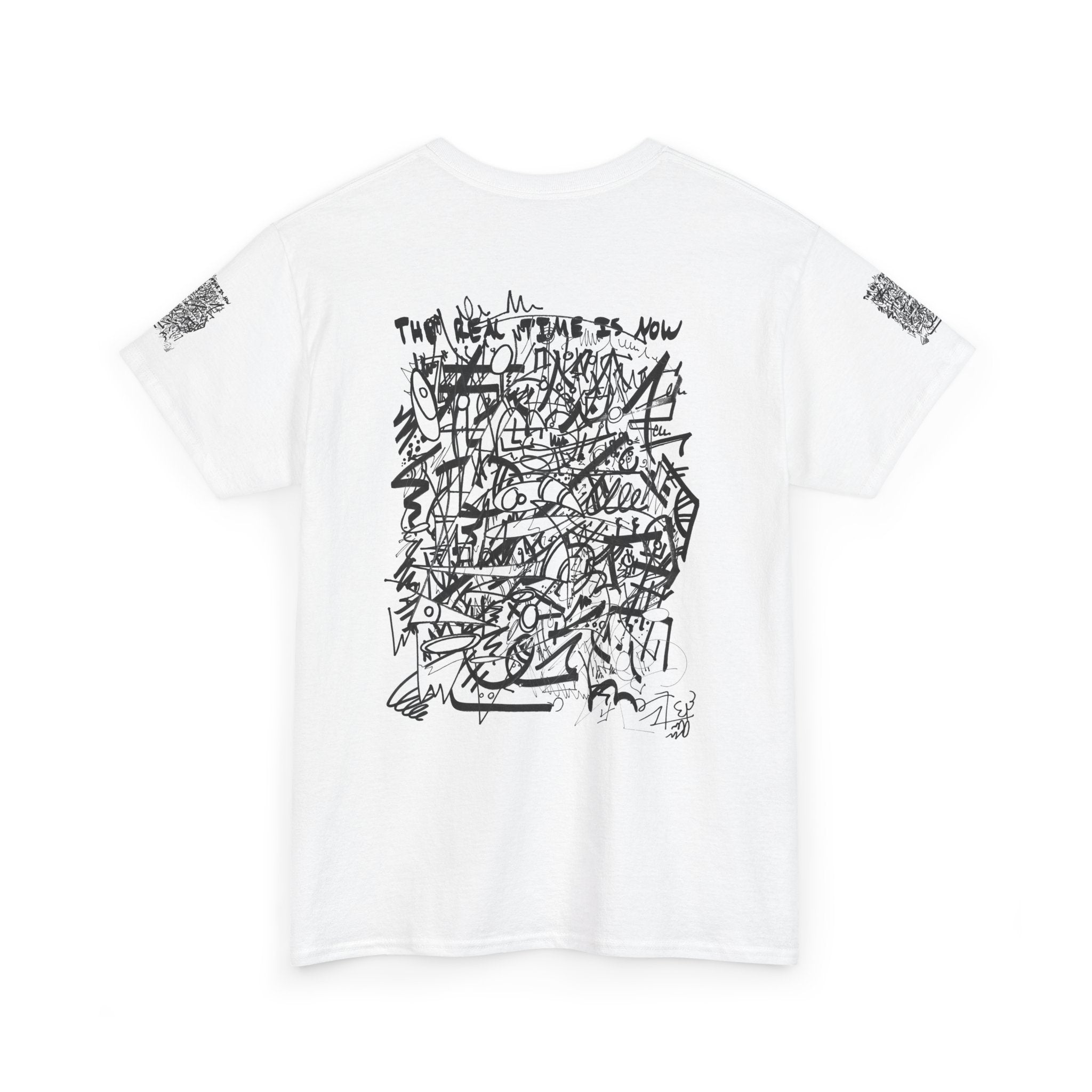 THE REAL TIME IS NOW (Black And White) T‑Shirt