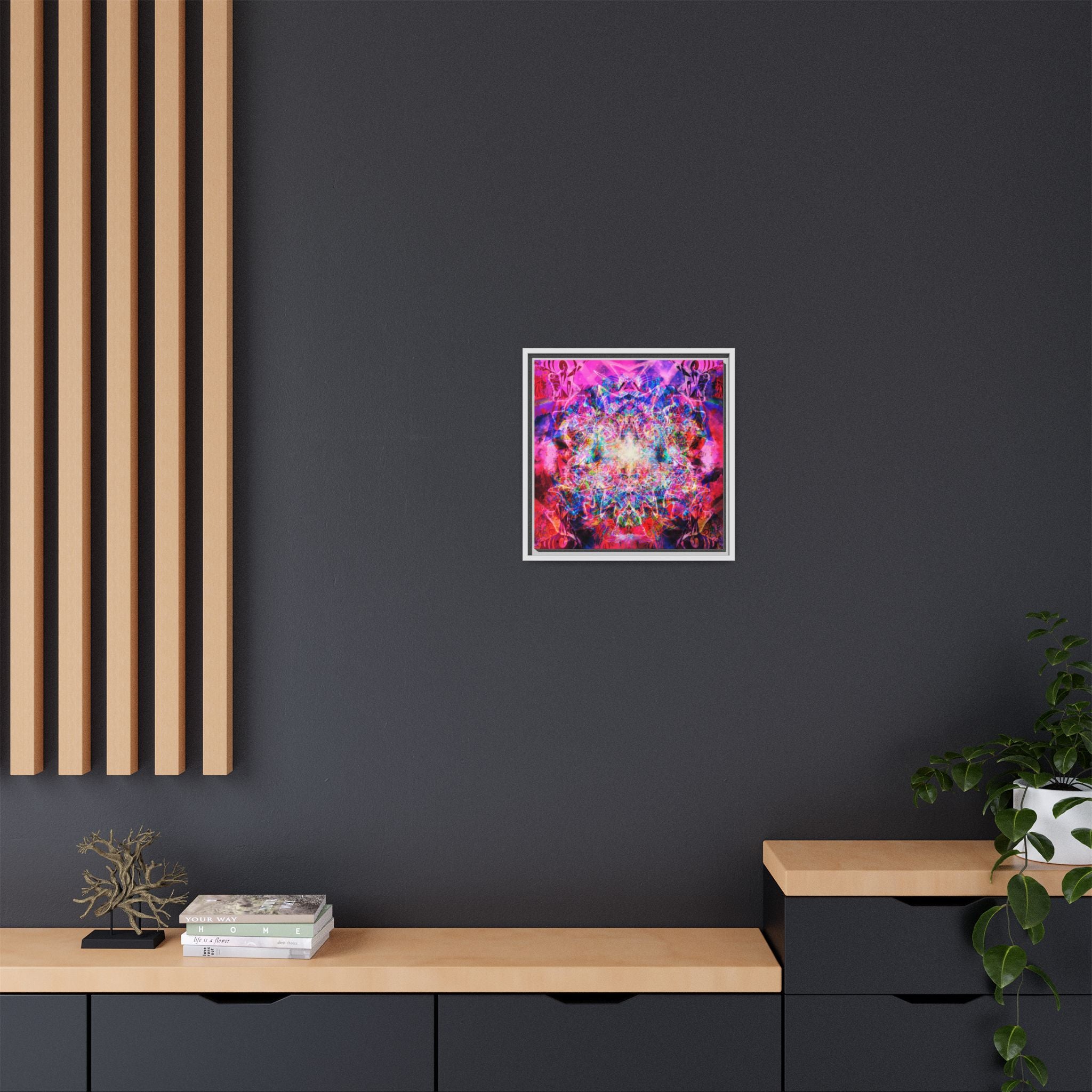 Arashaya Framed Canvas — Vibrant Psychedelic Wall Art