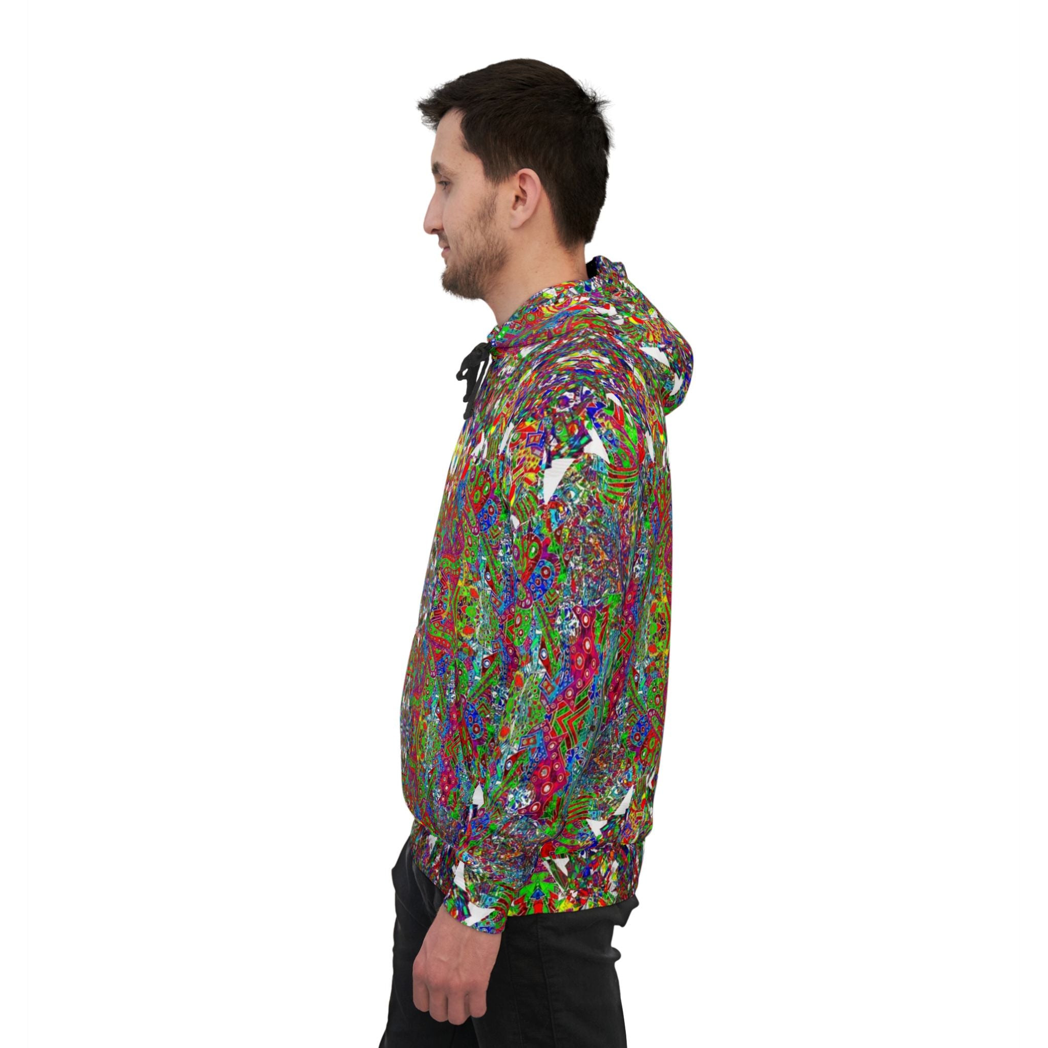 D Tizzle Athletic Hoodie — All-Over Print Vibrant Pattern