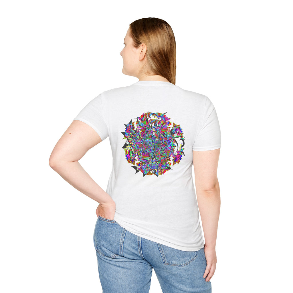 Neon Waffle Monster 12  — Colorful Abstract Floral Graphic Tee