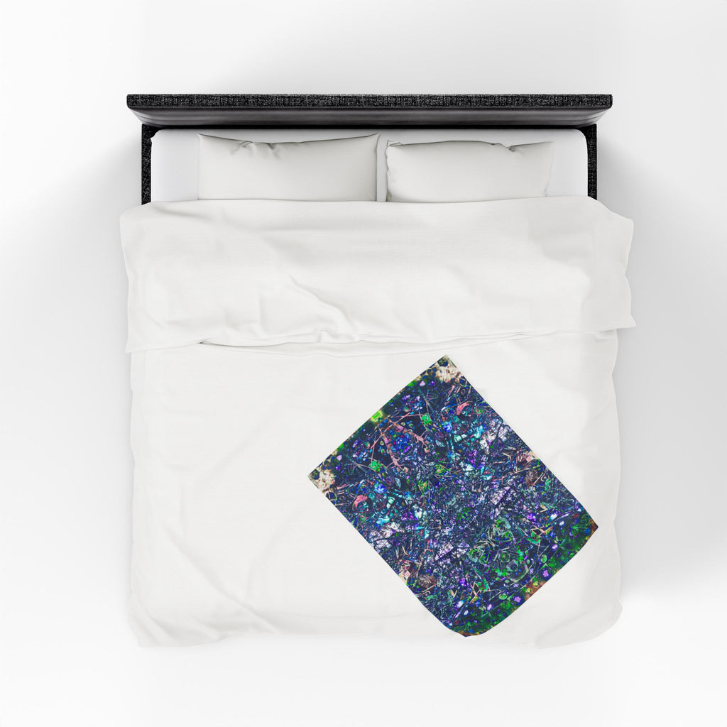 KAWABONGA Plush Blanket — Abstract Cosmic Throw