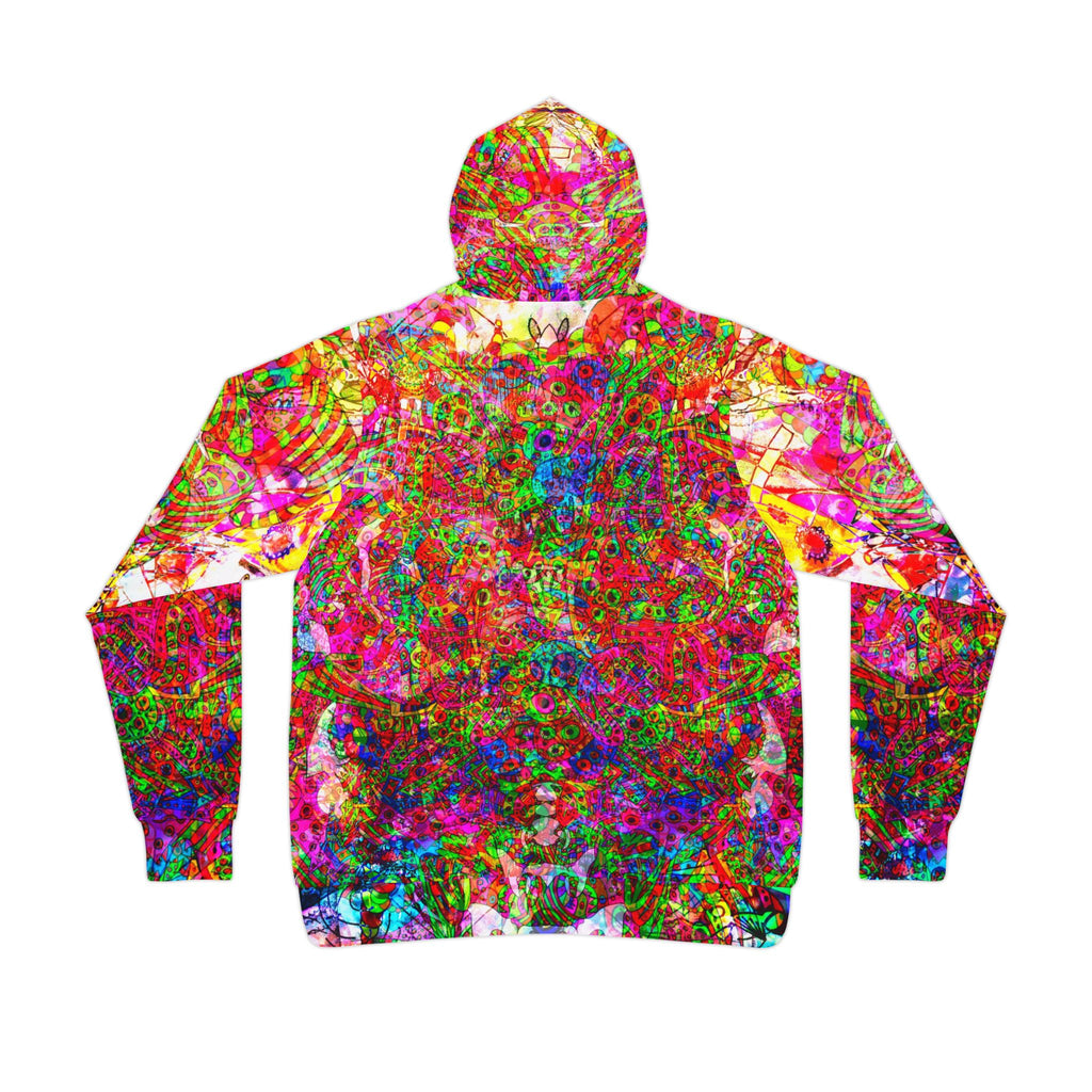 Neon Swirl Party Extravaganza Athletic Hoodie (AOP)