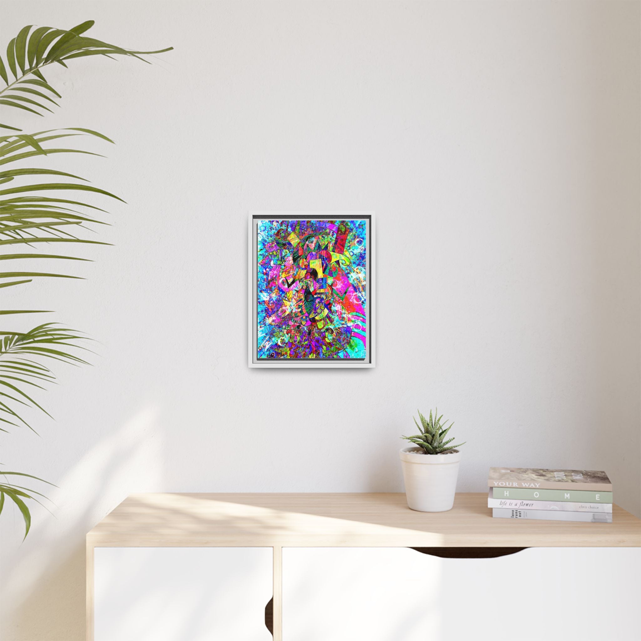 Love Monster Matte Canvas, Framed (Multi-color)