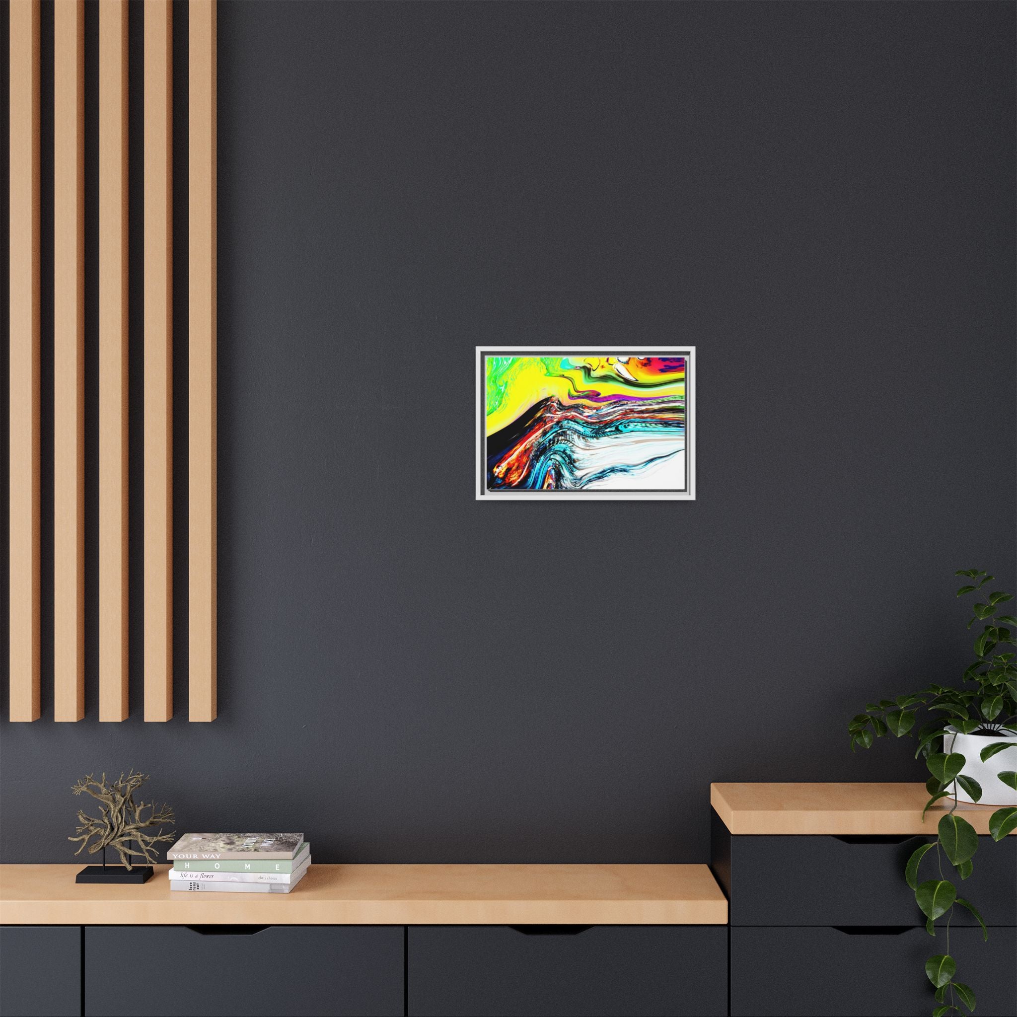 Slip And Slide Matte Canvas Framed Wall Art