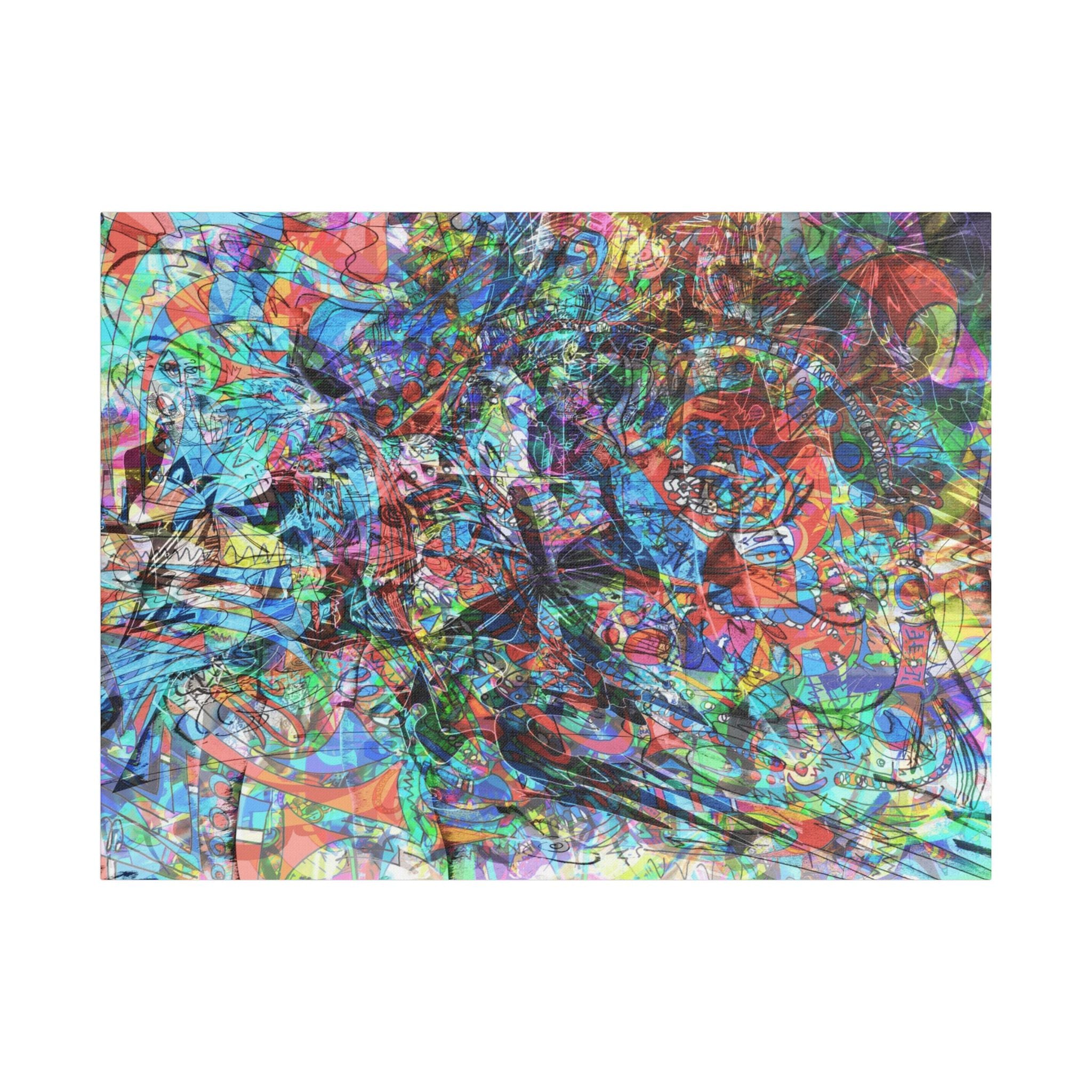 Now You're Stuck 7 Satin Canvas, Stretched