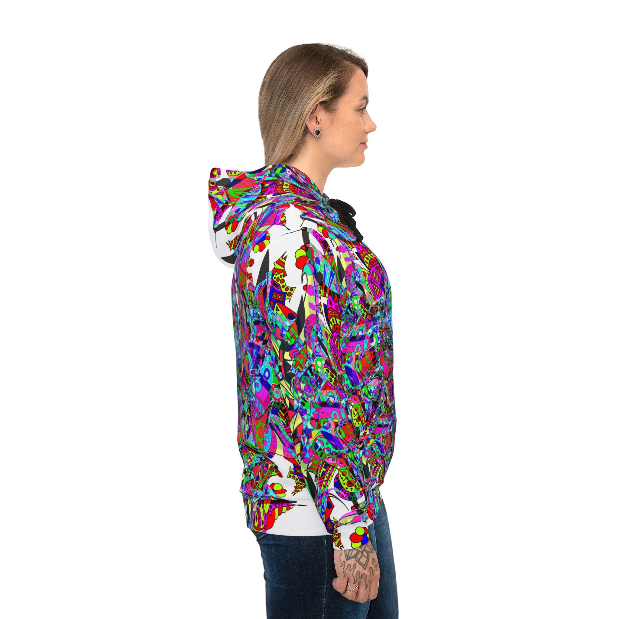 Neon Waffle Monster 12 Athletic Hoodie