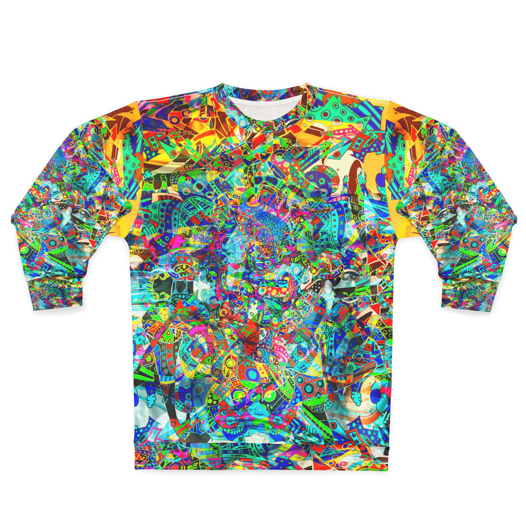 HYPERDIMENSIONAL SURFER - Psychedelic Abstract All-Over Print Sweatshirt