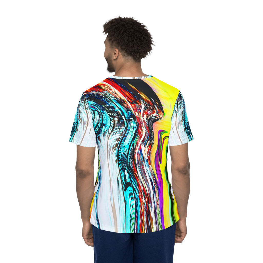 Slip And Slide - Abstract Neon Swirl Sports Jersey — Men's All-Over Athletic Print