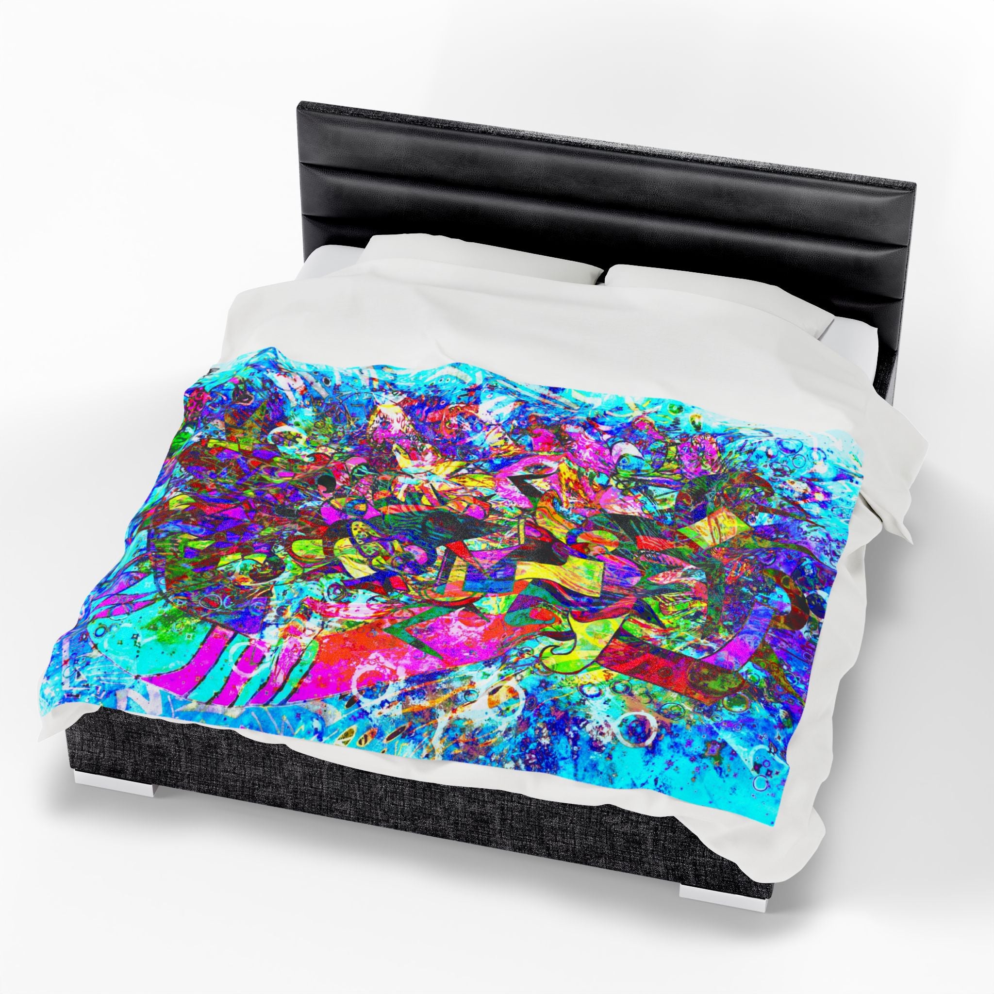 Love Monster Plush Blanket — Vibrant Psychedelic Throw for Home & Gifts
