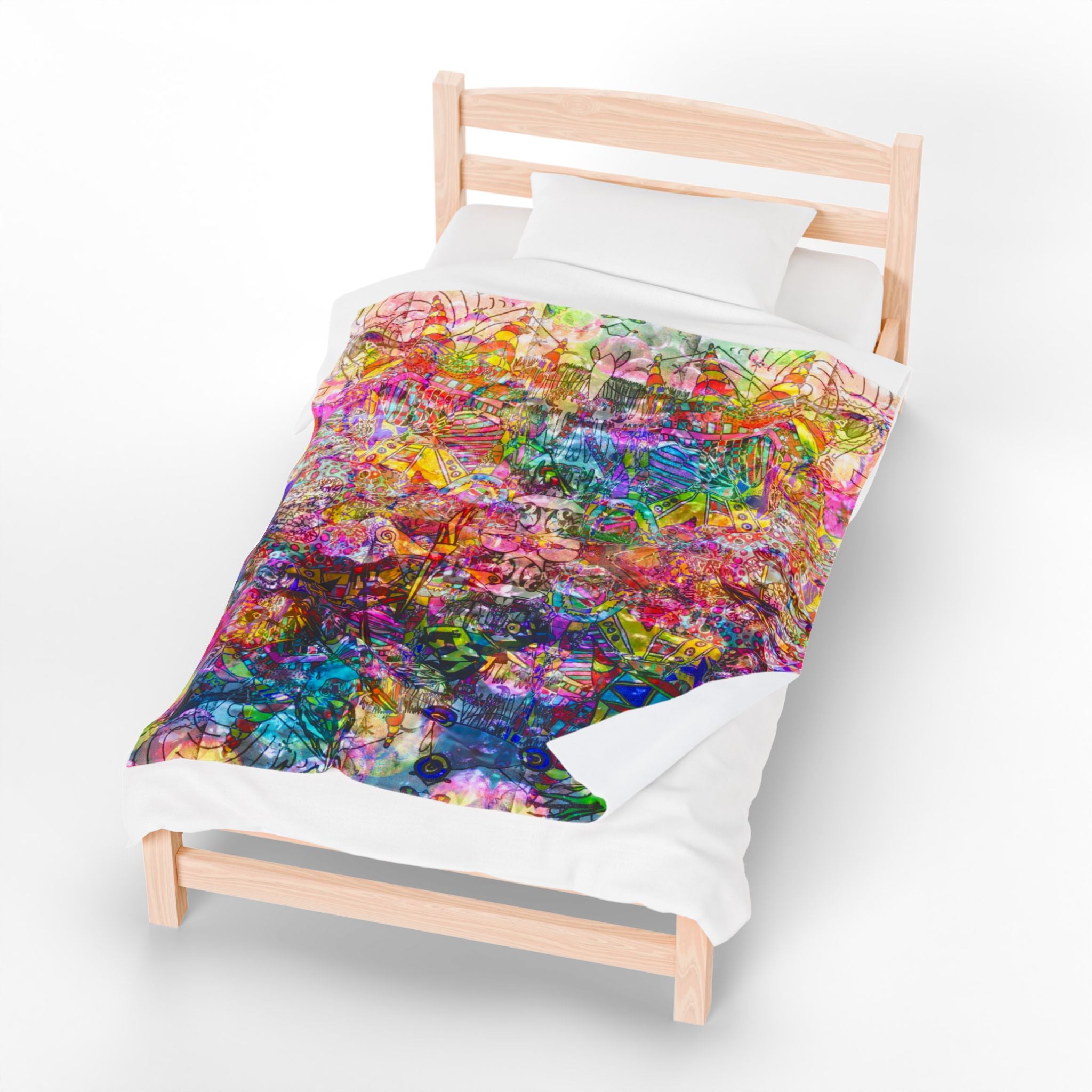 Dance Like There's No Tomorrow Plush Blanket — Colorful Abstract Art Throw