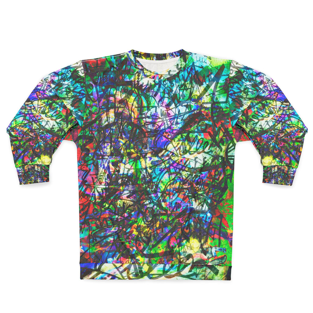 The Real Time Is Now 2015 - Abstract Graffiti All-Over Print Sweatshirt
