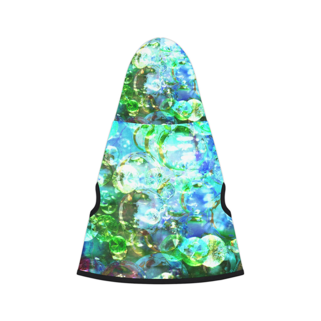 Bubbles Galore 7 Pet Hoodie — Aqua Blue Bubble Print Dog & Cat Hoodie