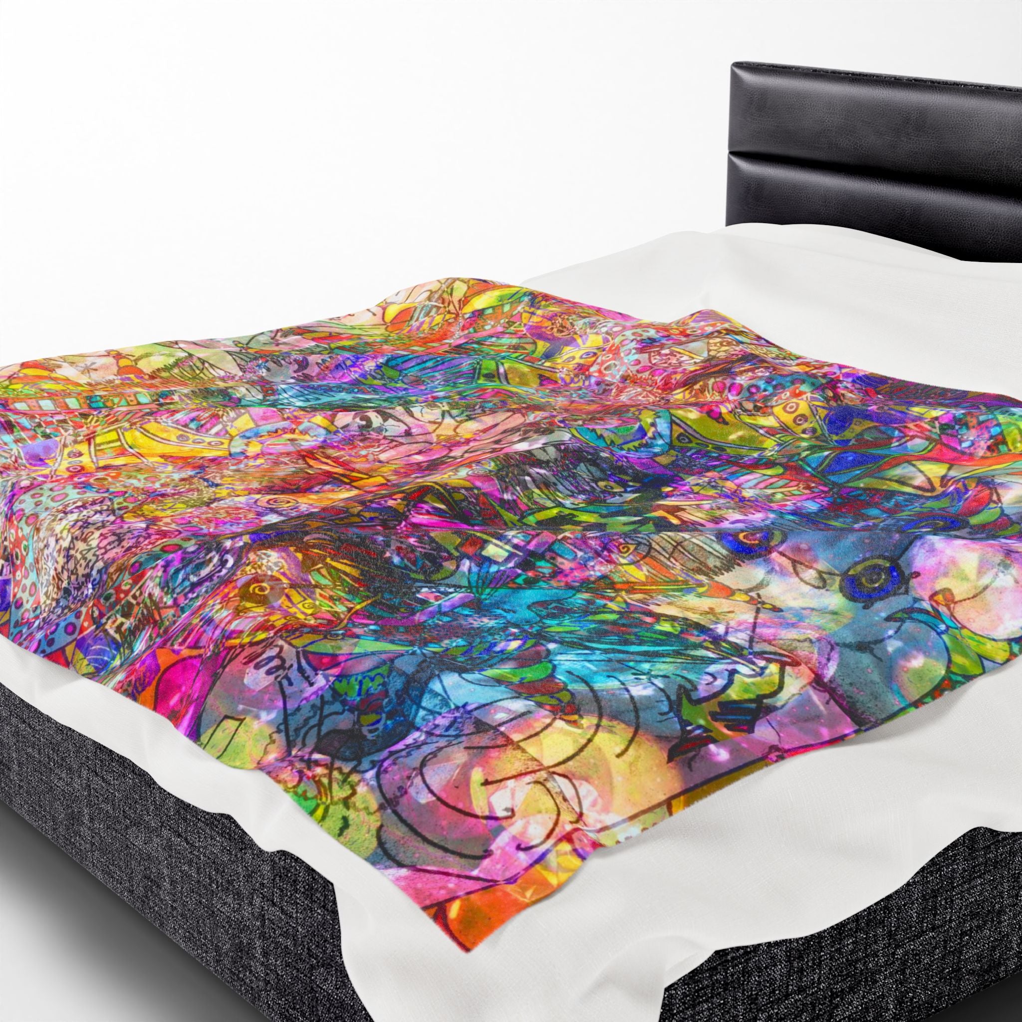 Dance Like There's No Tomorrow Plush Blanket — Colorful Abstract Art Throw