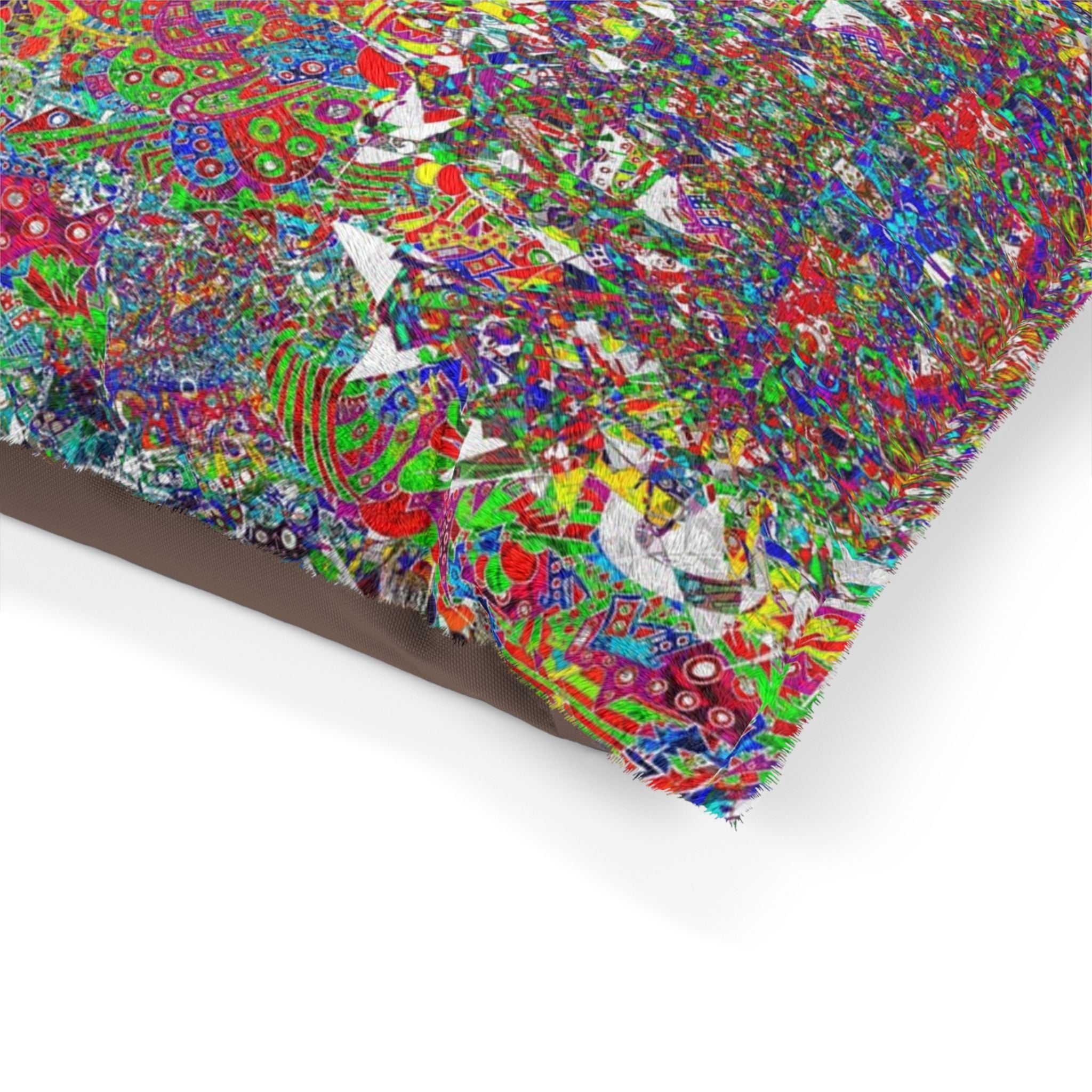 D Tizzle - Colorful Kaleidoscope Pet Bed - Vibrant Abstract Dog & Cat Cushion