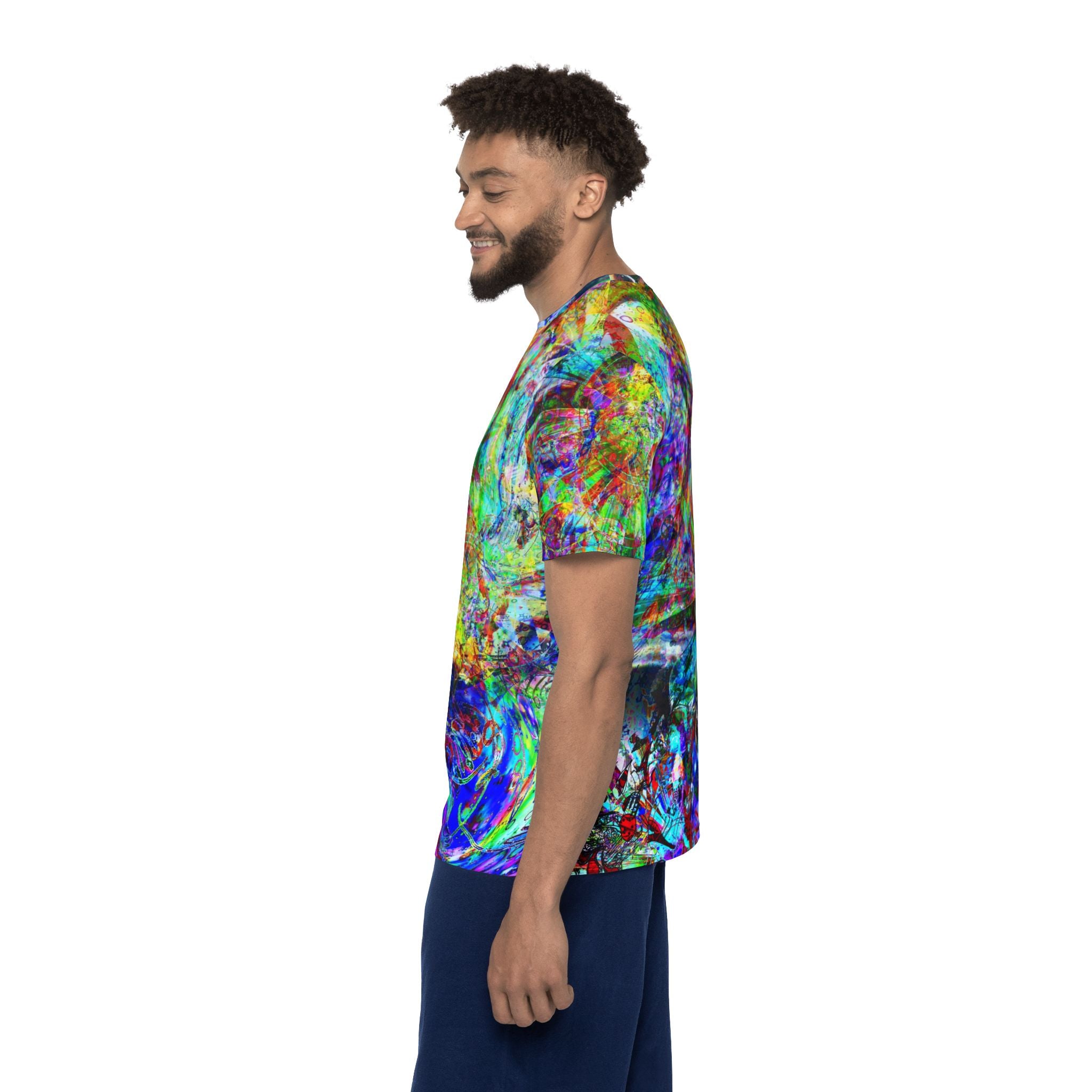 Barfing Beautifully - Abstract Neon Splash Men's Sports Jersey
