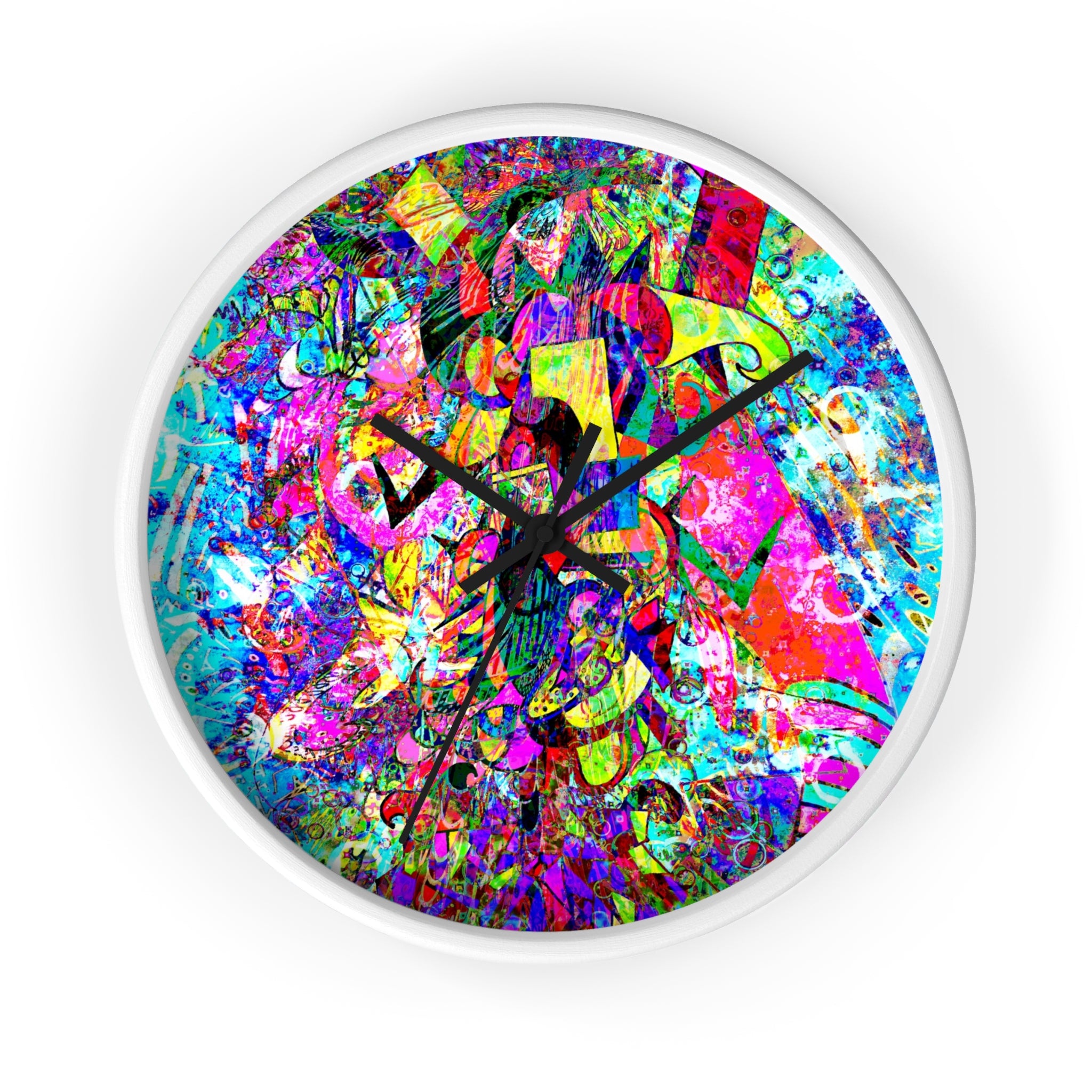 Love Monster - Psychedelic Abstract Wall Clock — Vibrant Colorful Art Clock
