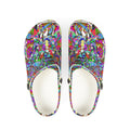 Neon Waffle Monster 12 Colorful Abstract Garden Clogs — EVA Foam Slip-On Shoes