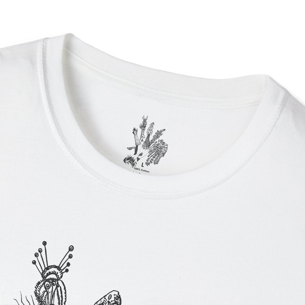 Rabbit Hand T-Shirt — Black Ink Illustration Tee