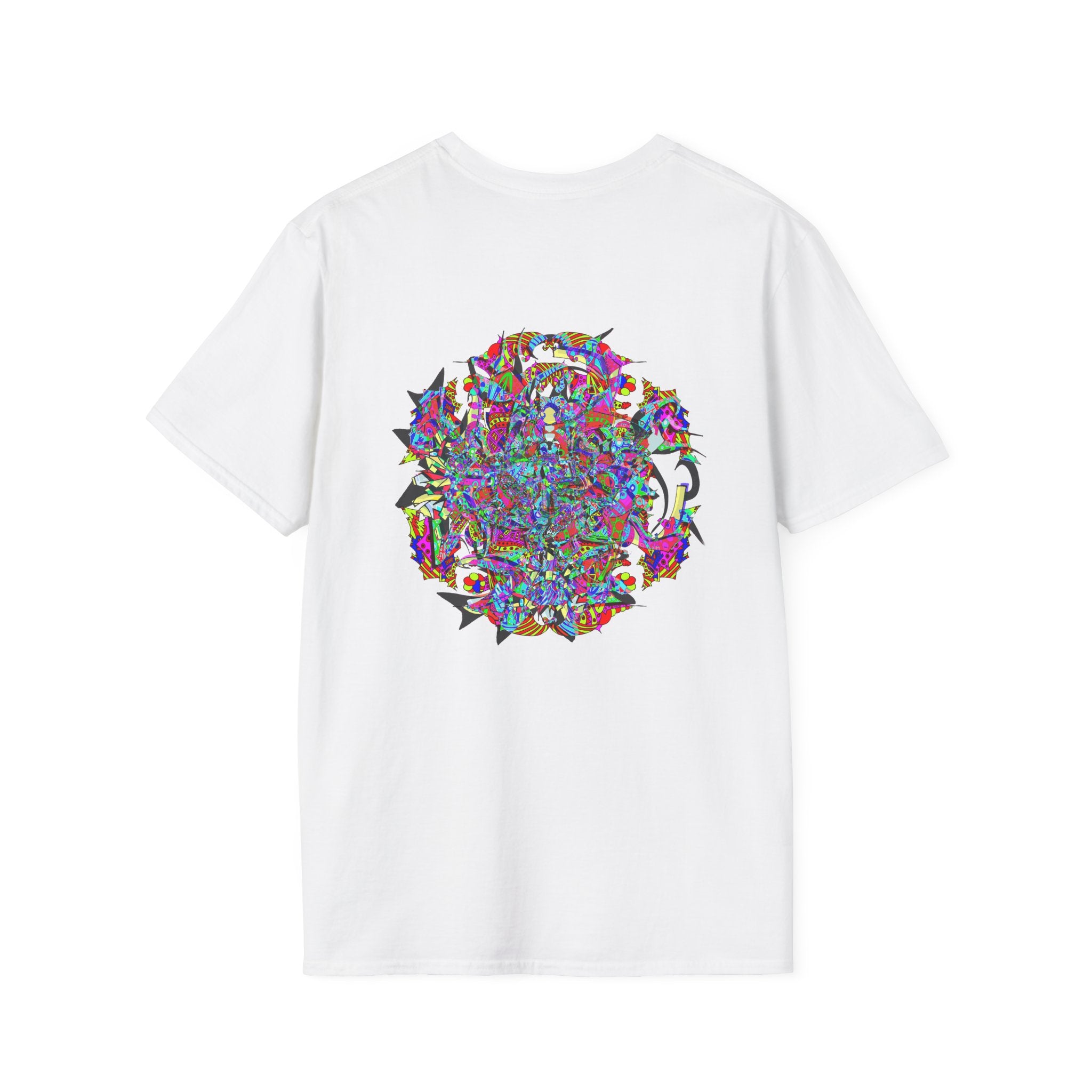 Neon Waffle Monster 12  — Colorful Abstract Floral Graphic Tee