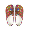 Neon Swirl Party Extravaganza - Colorful EVA Foam Clogs — Lightweight Rubber Slip-On Shoes