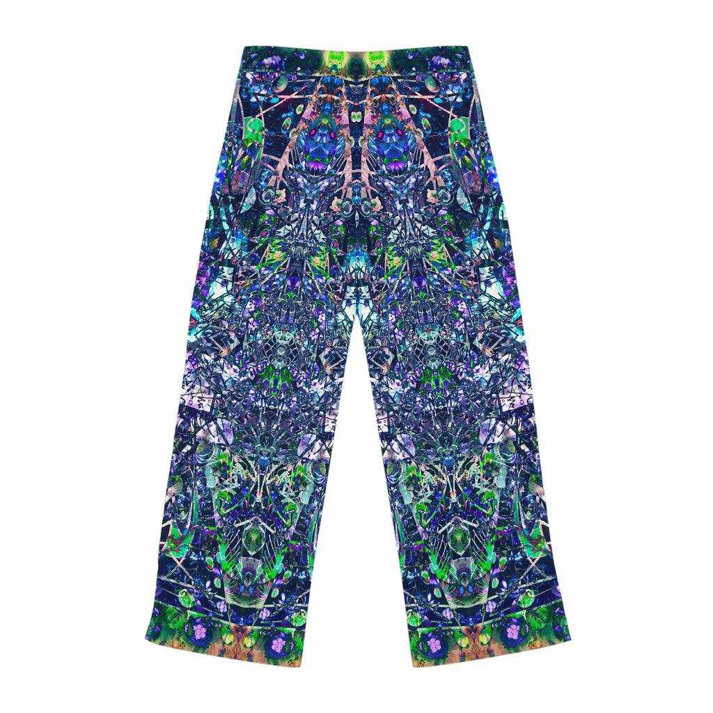 KAWABONGA Women's Pajama Pants — Vibrant Blue Green All-Over Print Loungewear