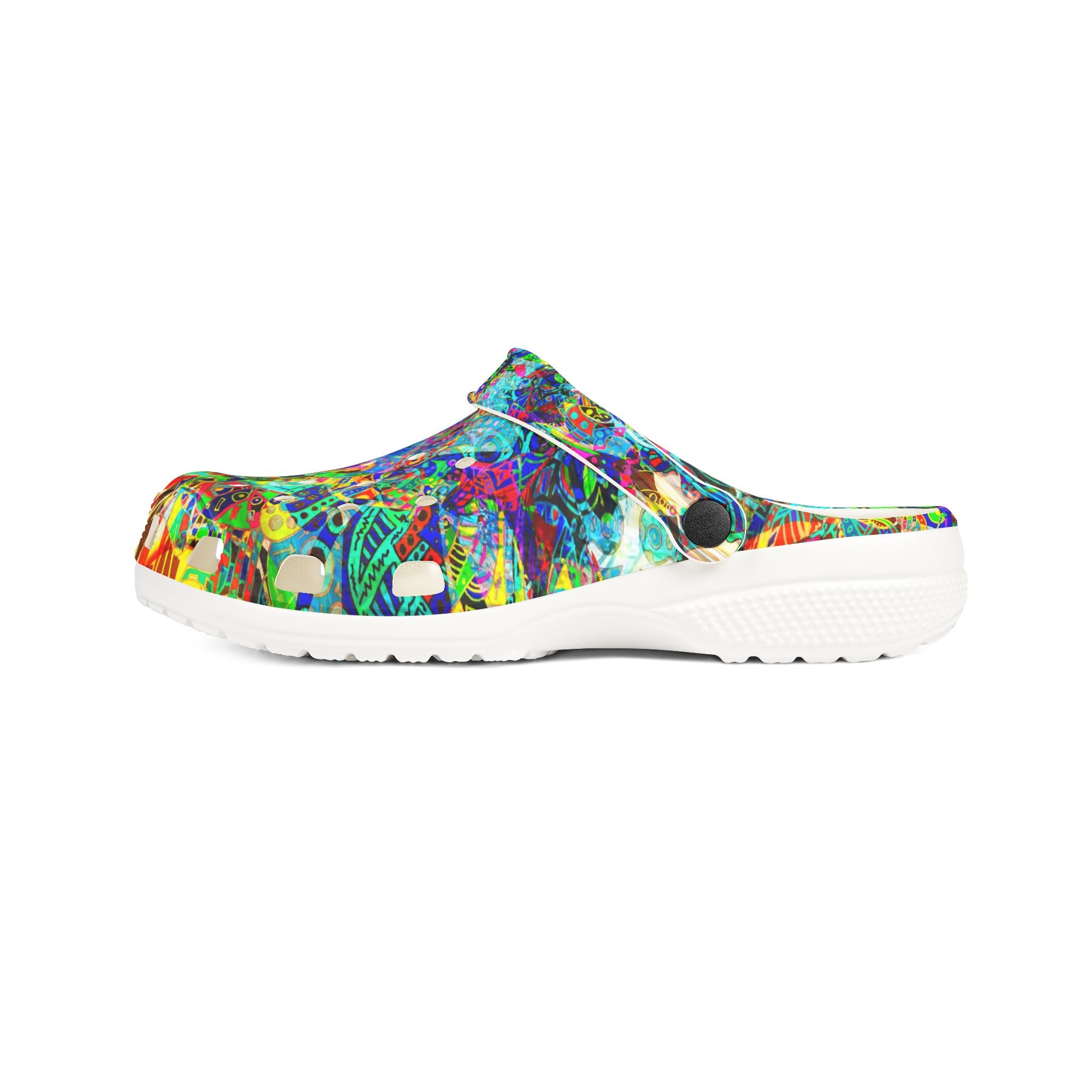 HYPERDIMENSIONAL SURFER - Colorful Abstract EVA Foam Clogs - Lightweight Garden & Beach Shoes