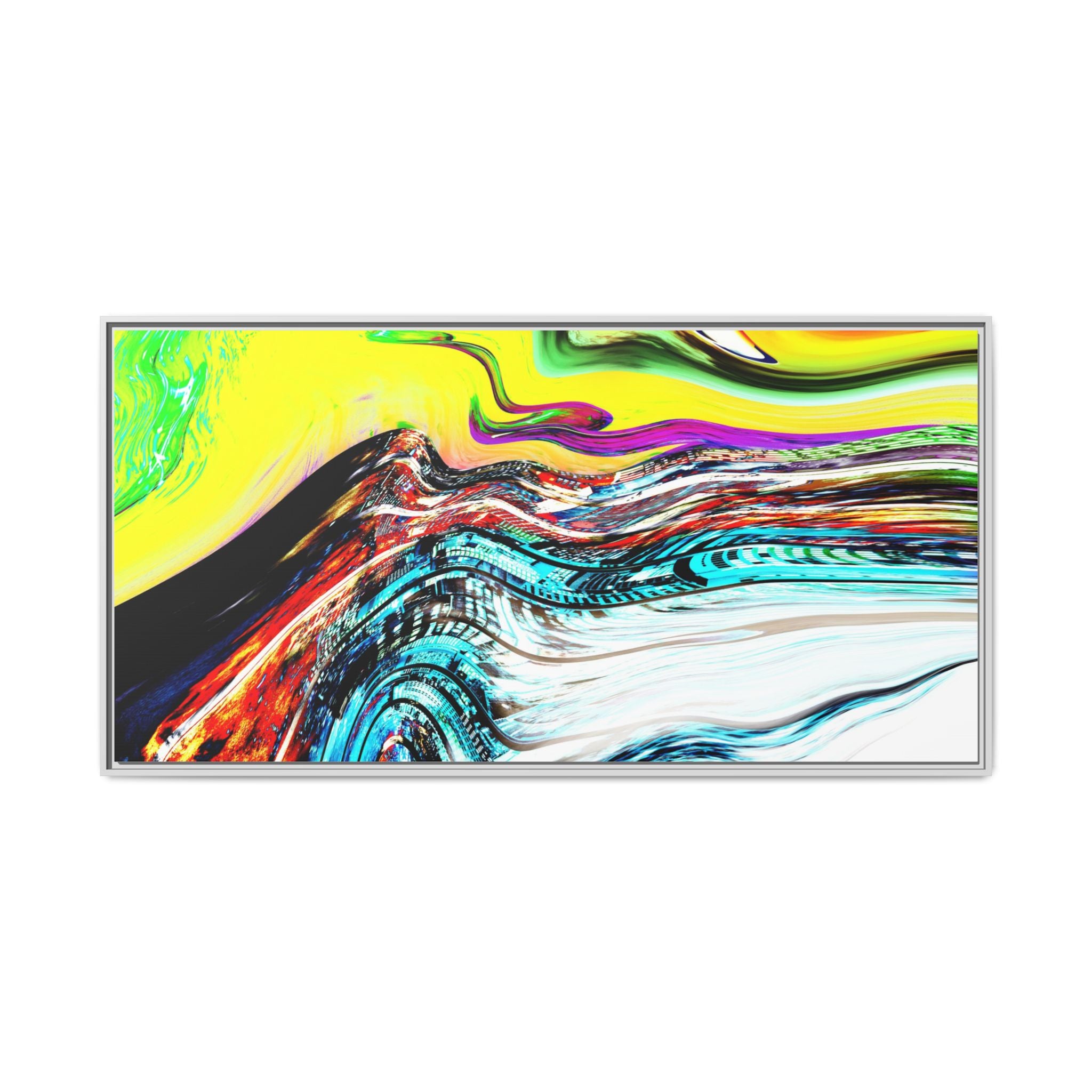 Slip And Slide Matte Canvas Framed Wall Art